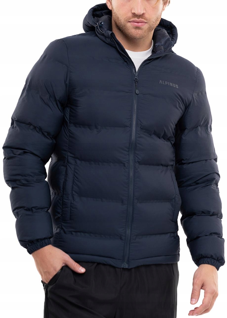 Alpinus Pánská zimní bunda s kapucí, prošívaná, lehká, teplá, vel XL