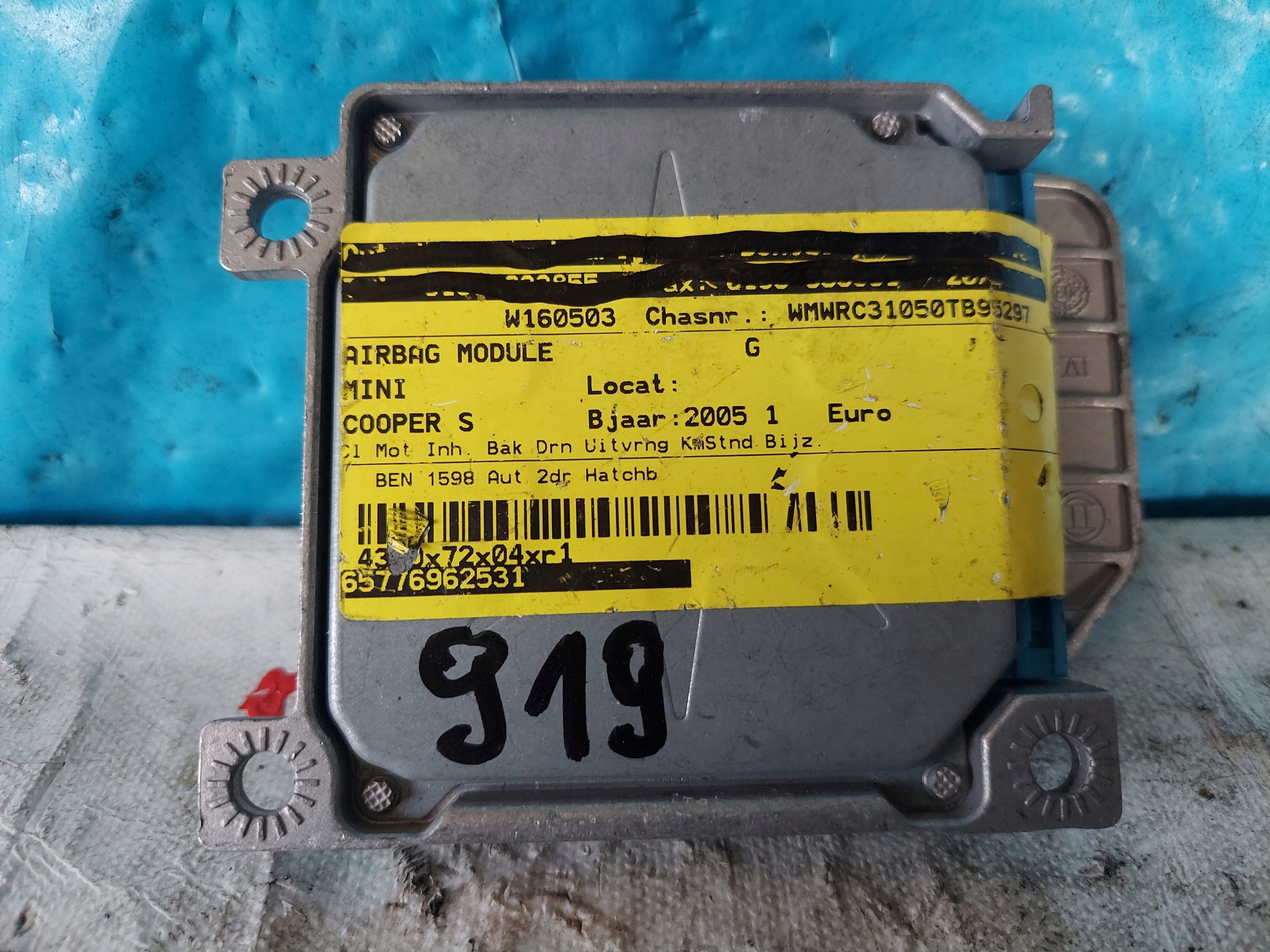MINI ONE R50 0285001682 SENSOR airbag