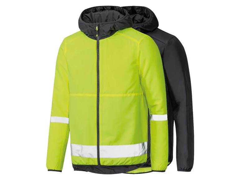 Kurtka rowerowa S dwustronna odblaskowa