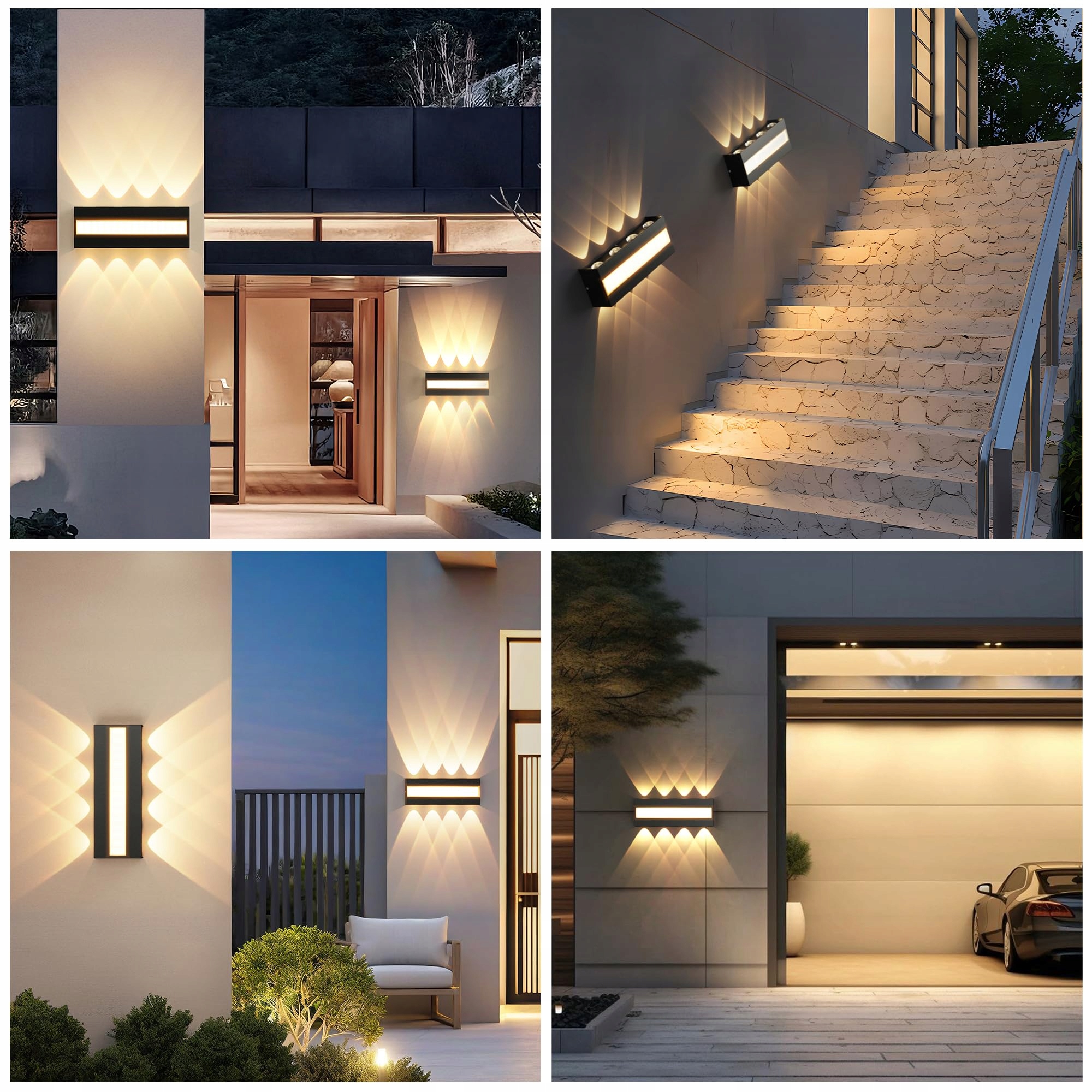 Lampa Ścienna LED Zewnętrzna Wodoodporna Ciepła Biała IP65 3000K SUZNIU — miniatura 6