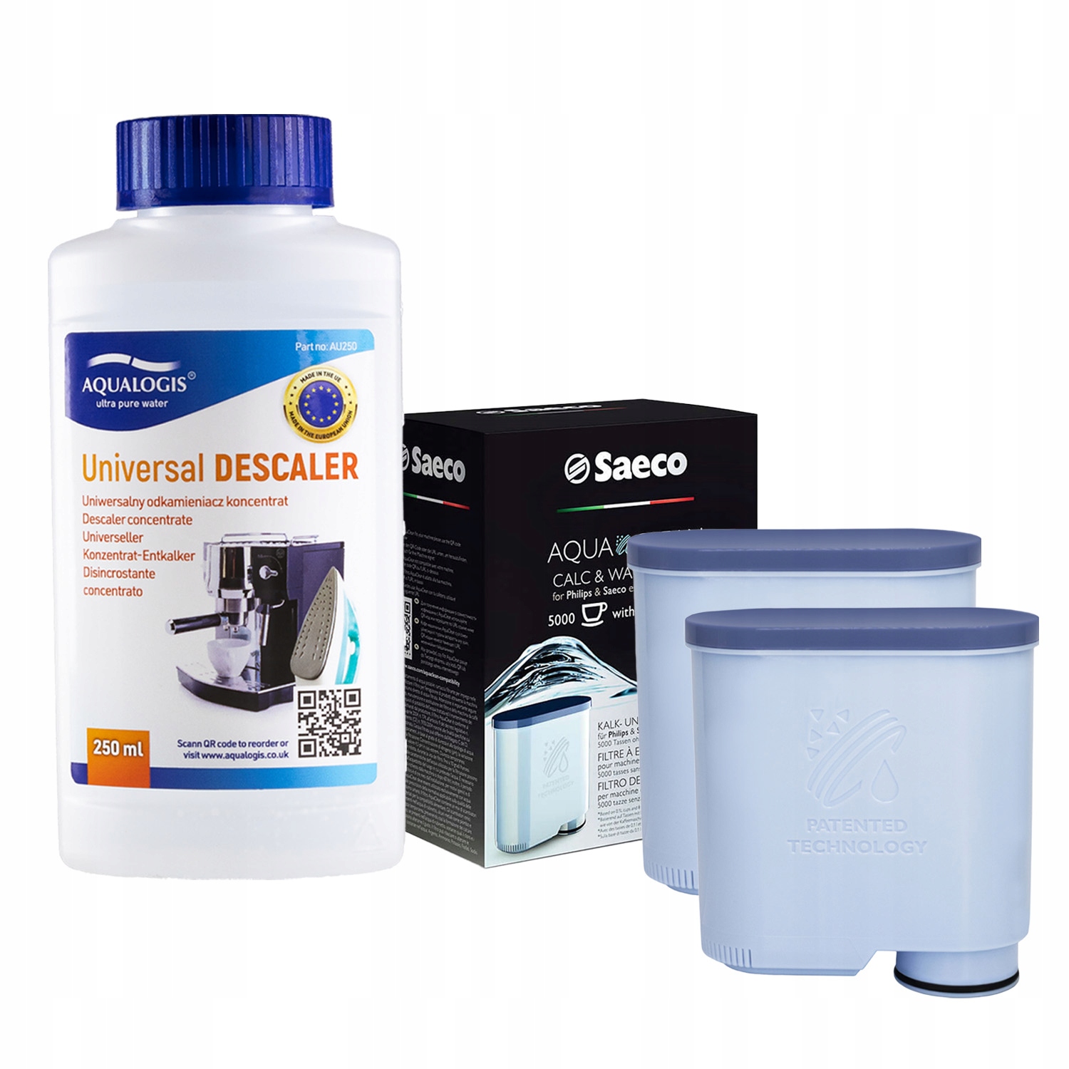 2x Filtr Wody AquaClean CA6903/00 Do Ekspresu Philips Odkamieniacz 250ml