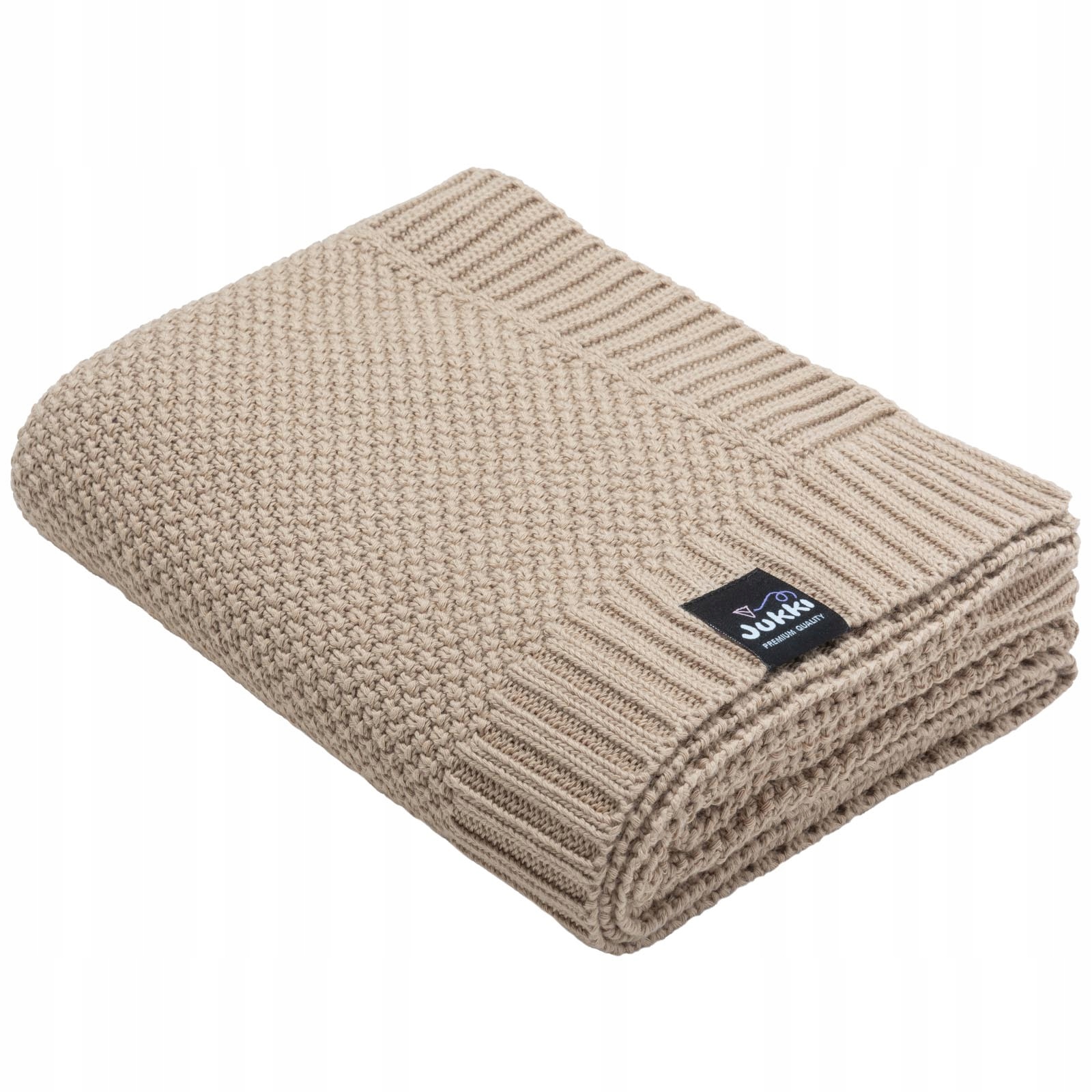 Koc Dziany Kocyk Bawełna 100 x 140cm Premium Beige