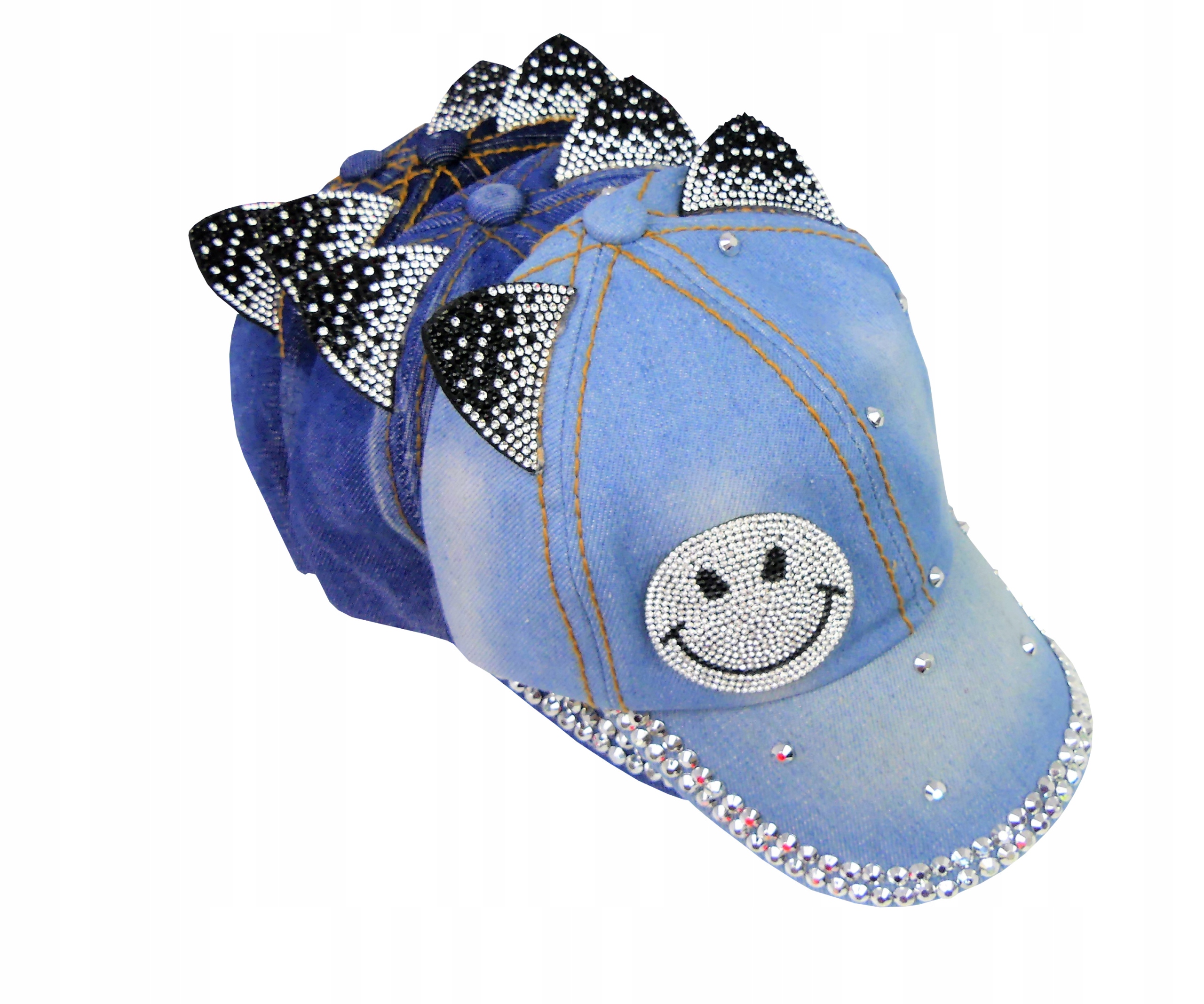 

Czapka Z Daszkiem Dziewczęca jeansowa r.50-54 Uszy