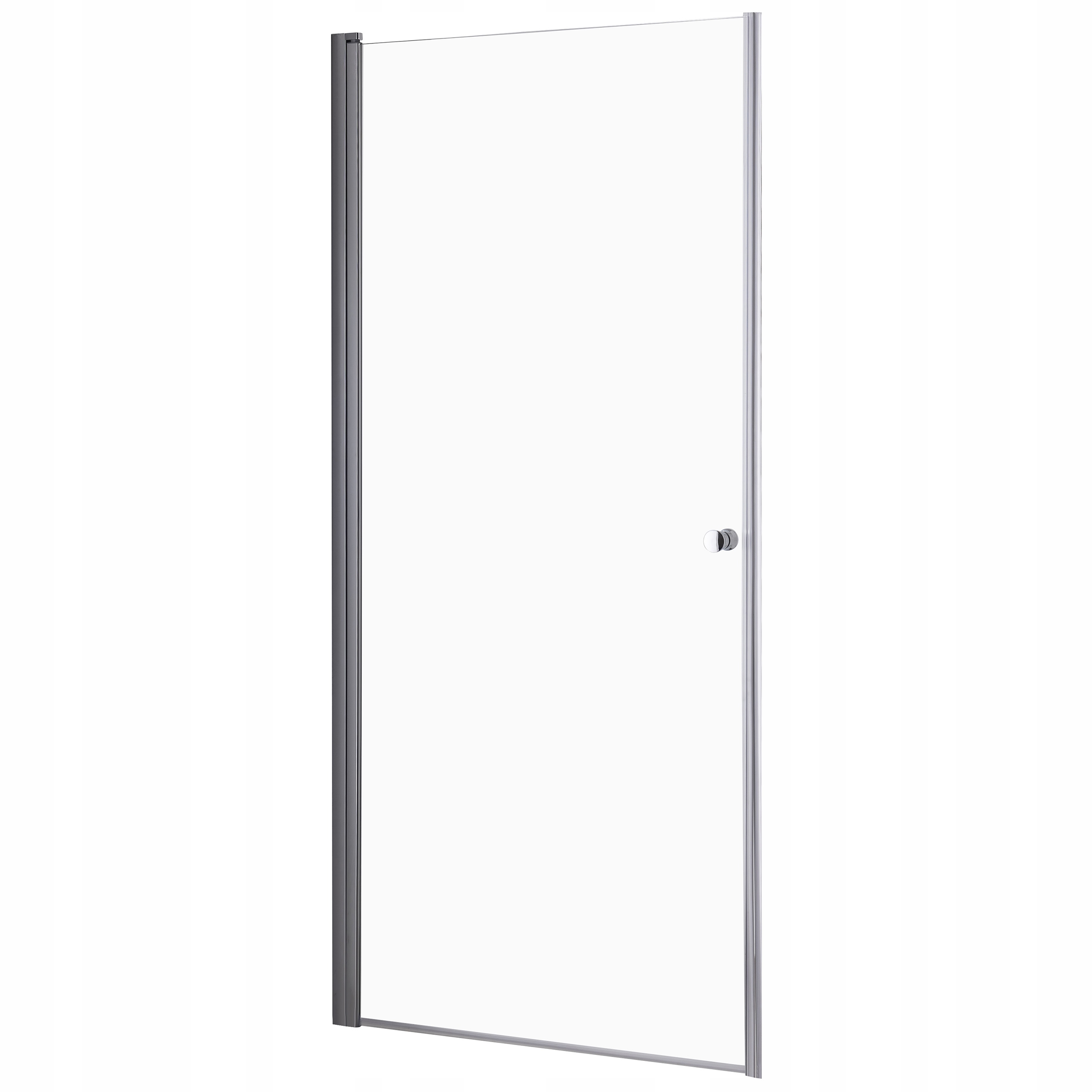 Drzwi Prysznicowe Wnękowe Uchylne 90 CM Chrom Kabina Walk-in Szyba Ścianka