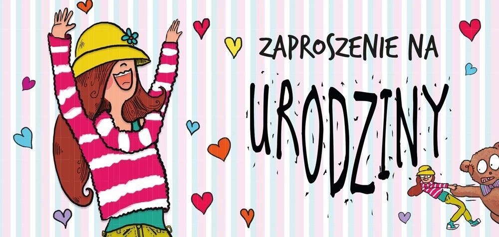 ZAPROSZENIE URODZINY - DZIEWCZYNA (5SZT)