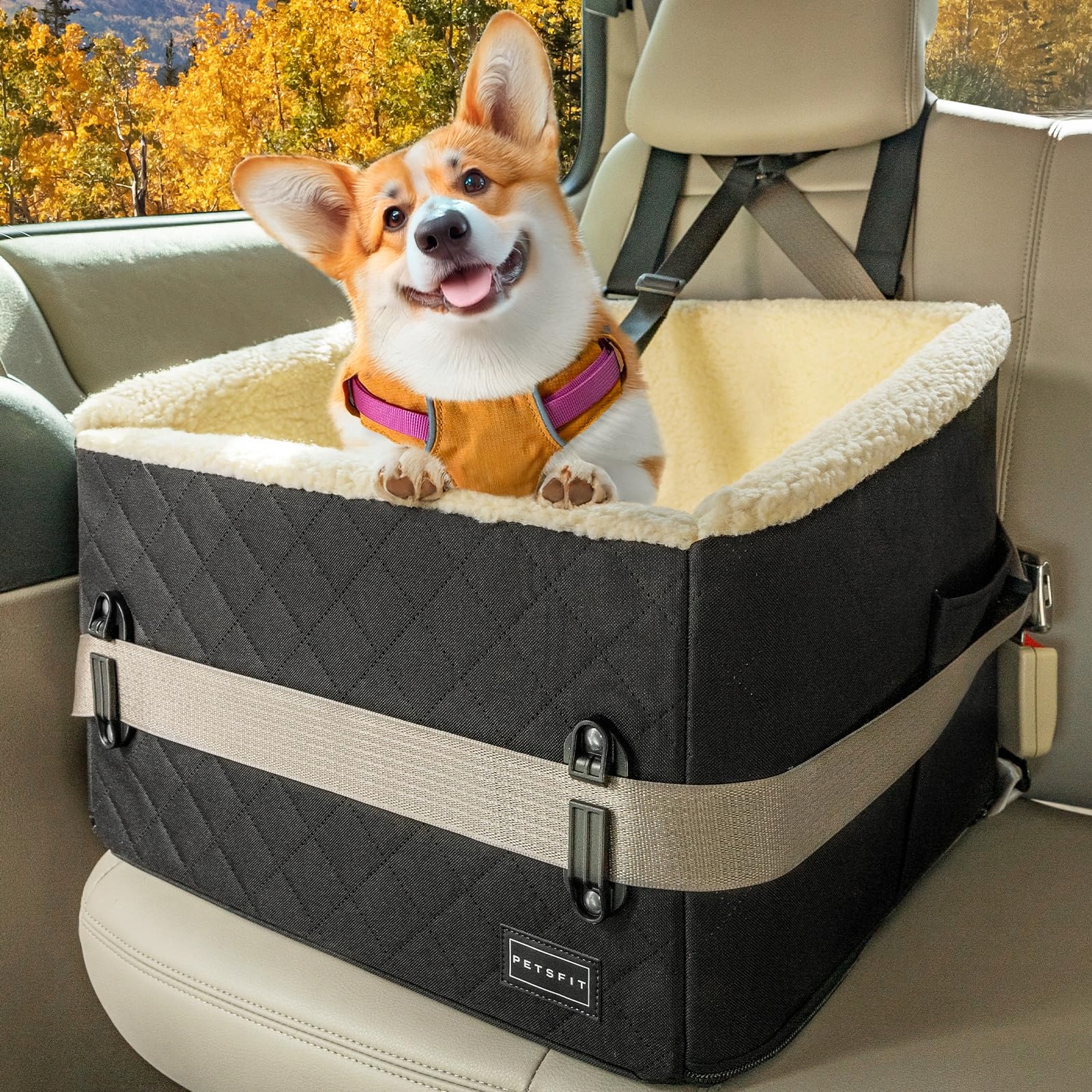 Levně Petsfit Autosedačka pro psy do 12 kg s odnímatelným potahem