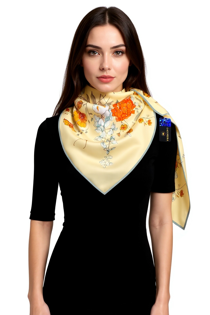 Hedvábný Šátek 100% Přírodní Morušový Hedvábí, Prémiová Kvalita