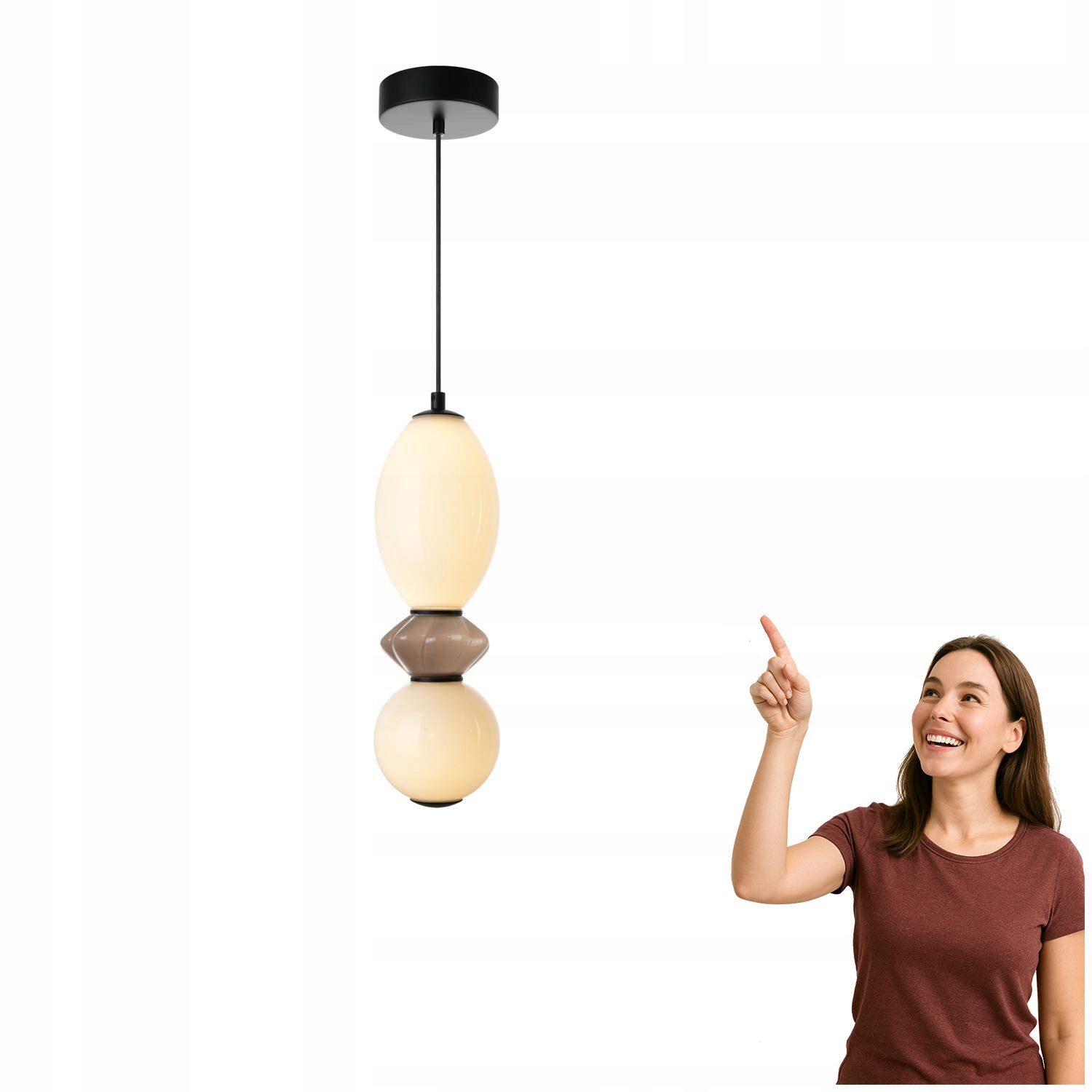 Závesná Led lampa 12W Balos PND-94921-2B-BK Italux