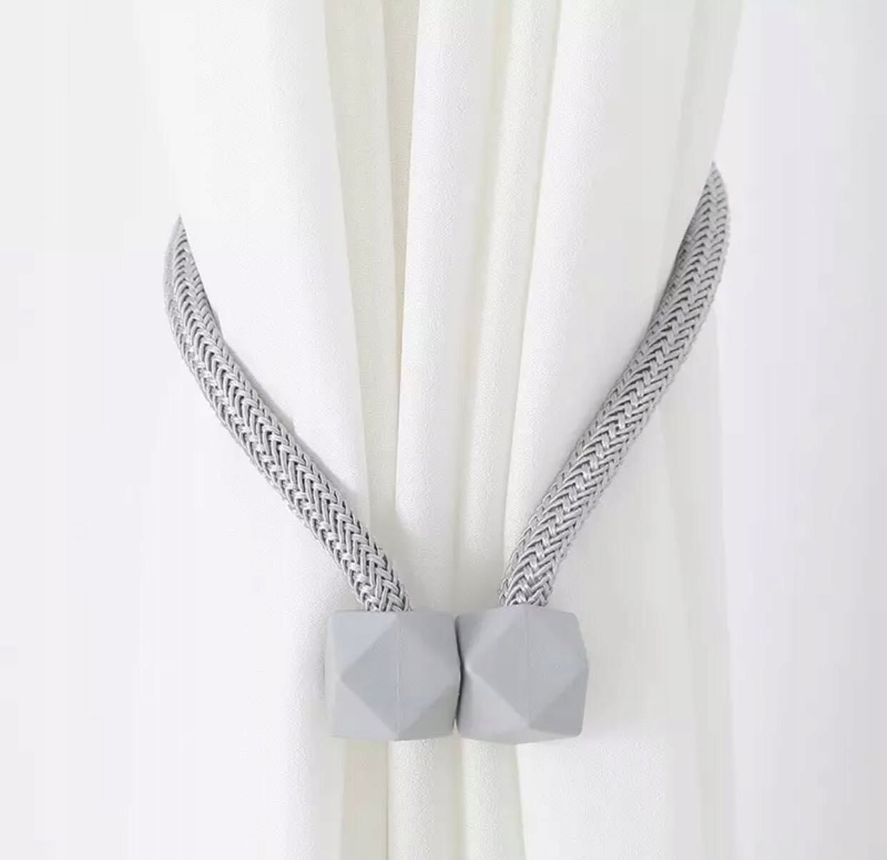 KLAMRA UPIĘCIE FIRAN ZASŁON MAGNETYCZNA SPINKA GEOMETRYCZNA SZARA ELASTYCZN Kod producenta 12de