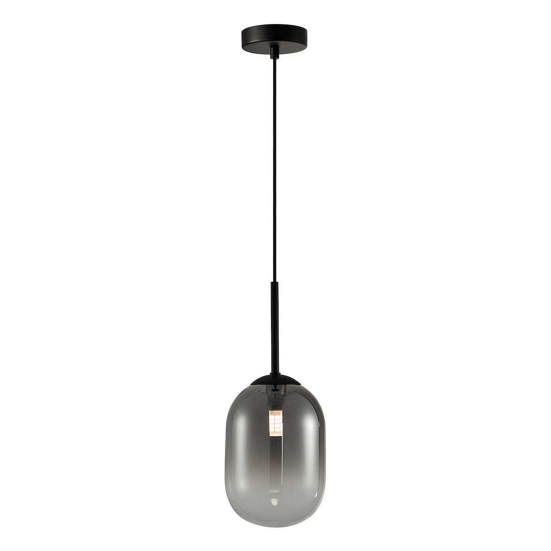 Závesná stropná lampa, jednoduchá, čierna do obývačky, spálne Alias