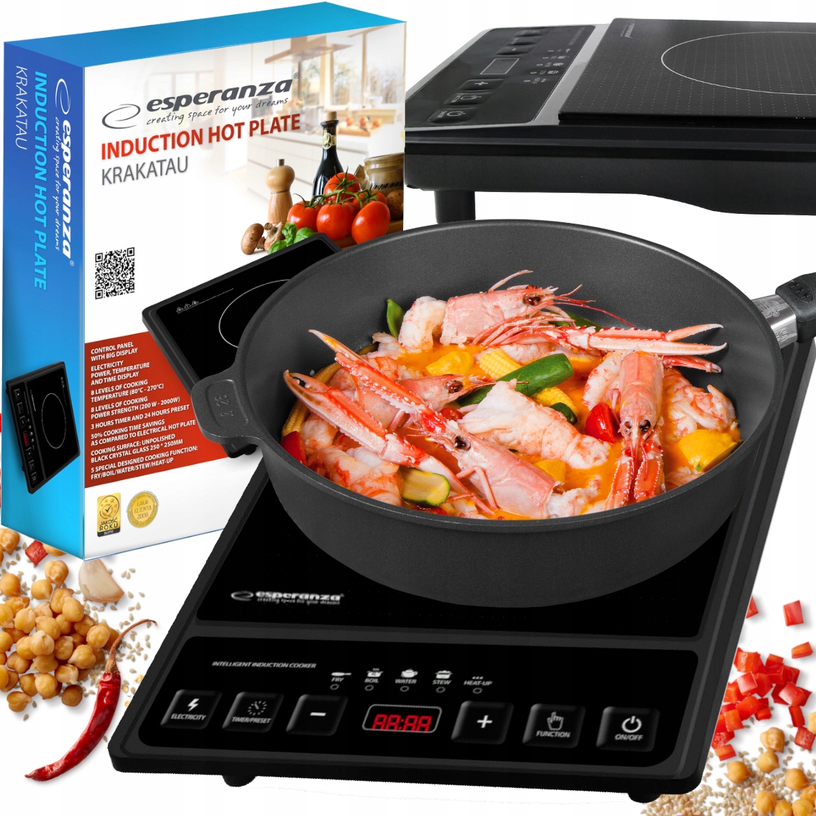 KUCHENKA INDUKCYJNA JEDNOPALNIKOWA PŁYTA GRZEWCZA