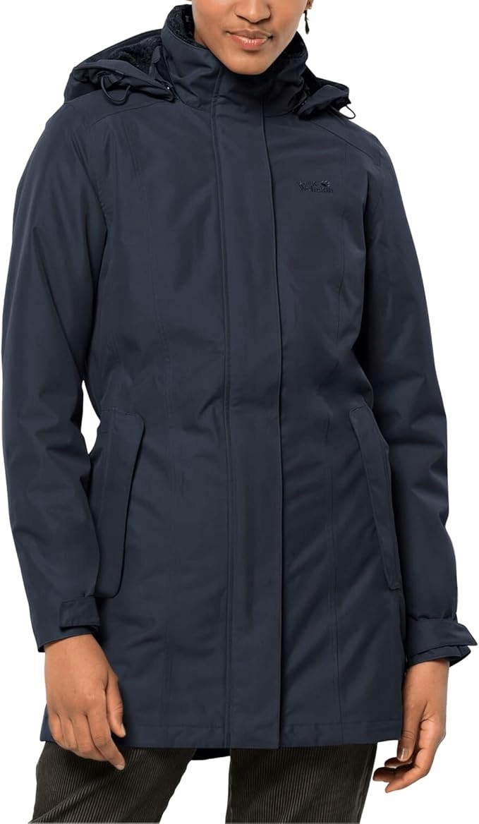 Damski Płaszcz outdoorowy Jack Wolfskin Madison Avenue granatowy XL