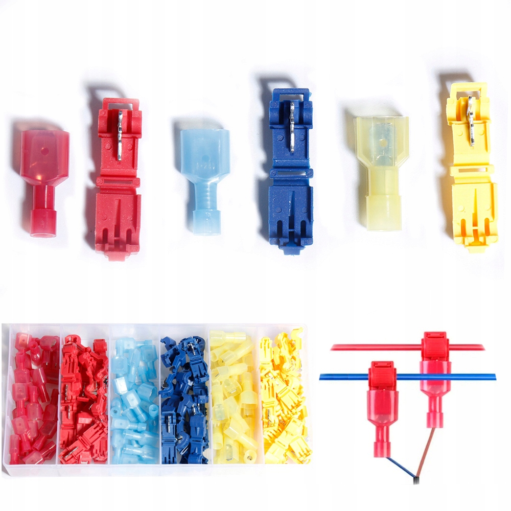 SZYBKOZŁĄCZKA ZŁĄCZE KONEKTOR KABLI ZESTAW T-TAP