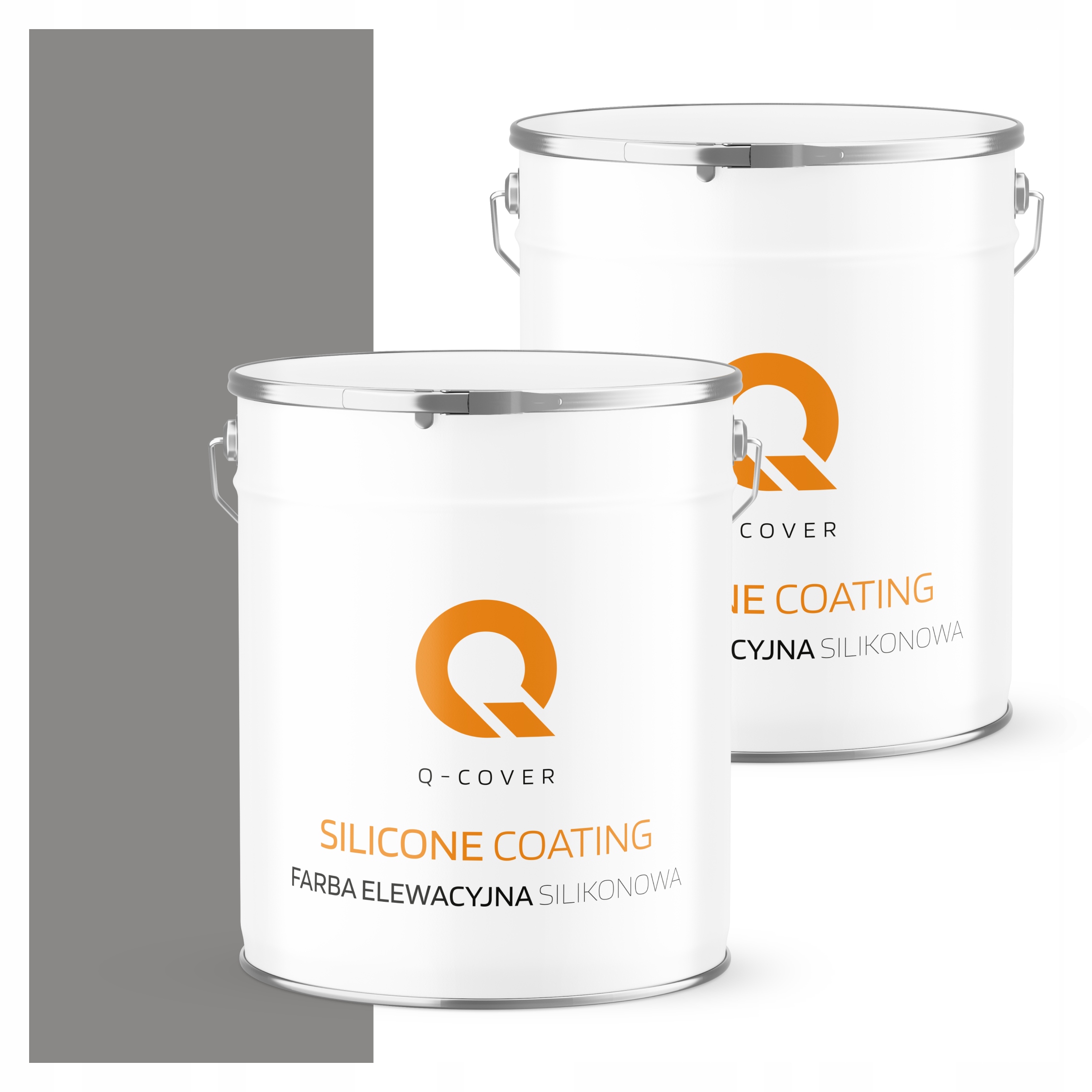 Fasádna silikónová farba 5L Fasáda Uv štruktúra Farba Šedá Oceľ