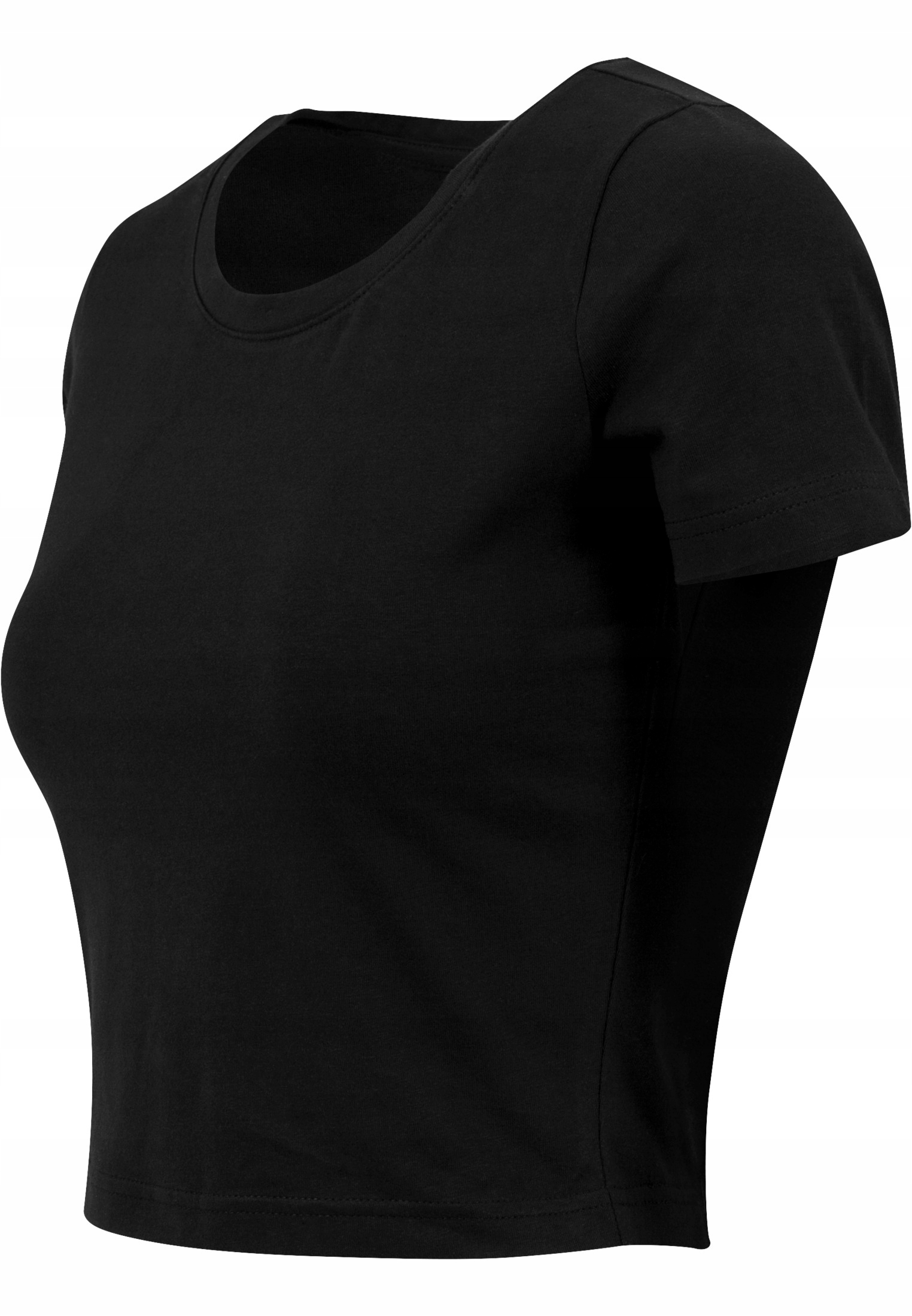 

czarna damska krótka koszulka bluzka top T-shirt