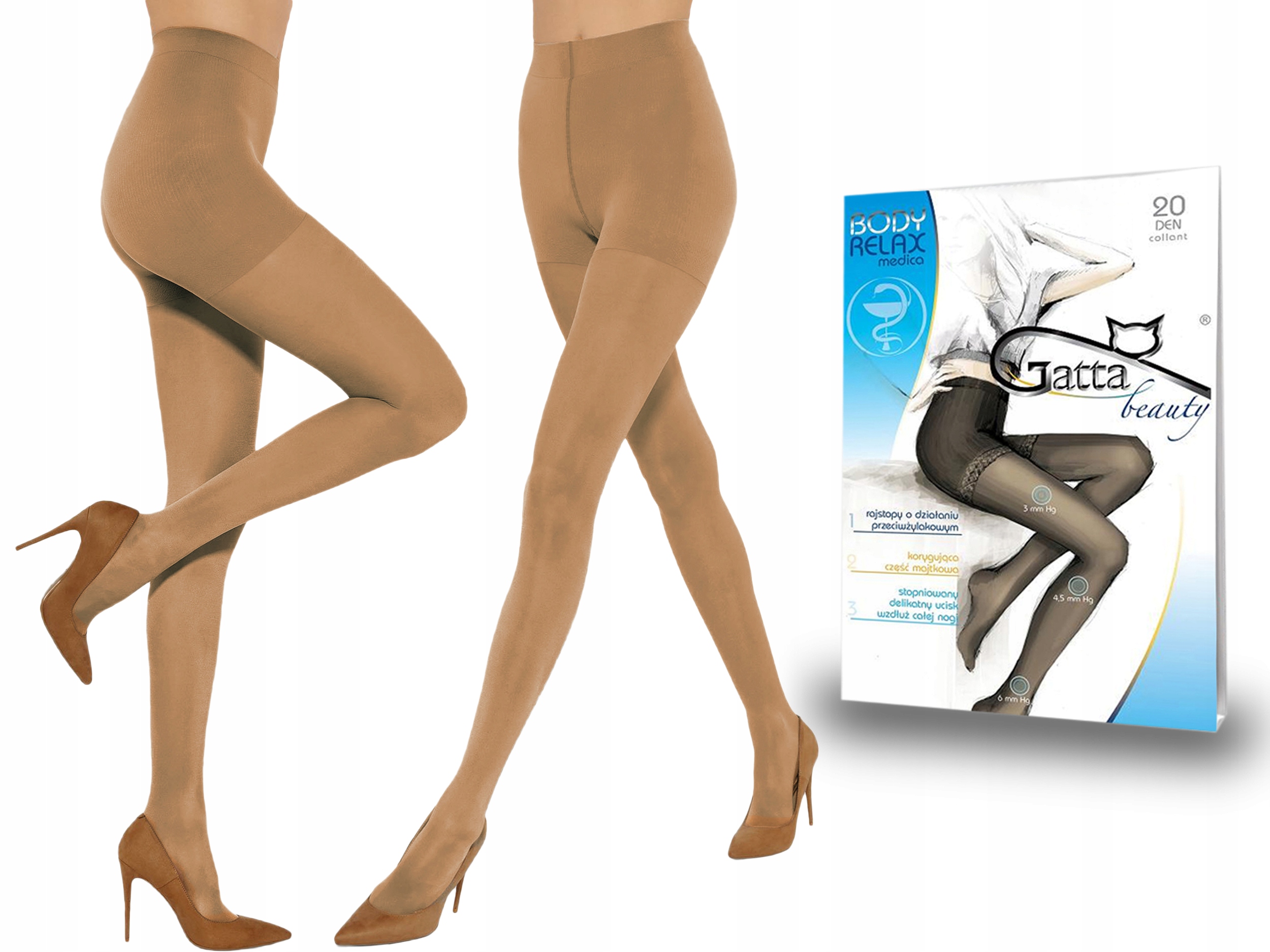 

Gatta rajstopy Body Relax Medica 20 den visone 4-L