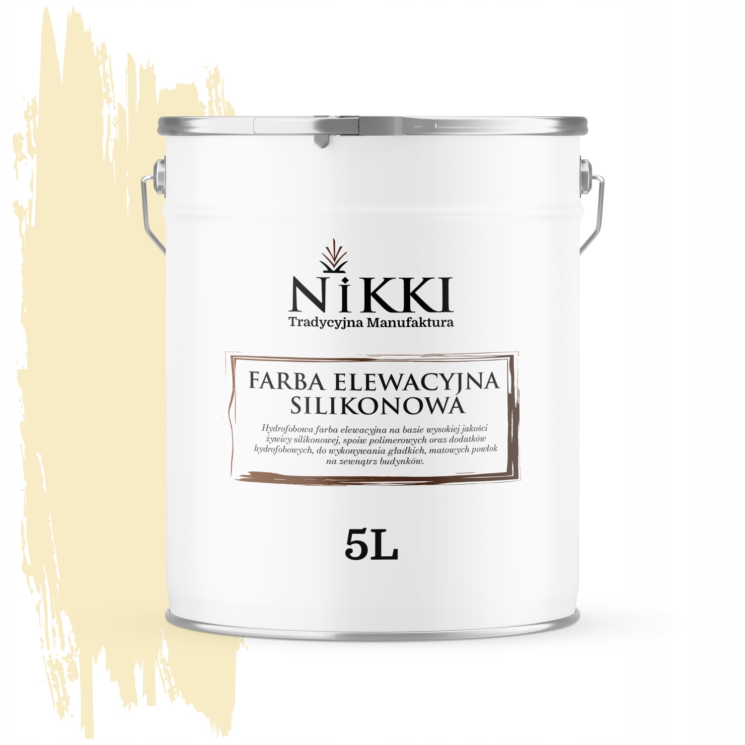 Vonkajšia Silikónová Fasádna Farba 5 L Žltá Svetlá F622 Uv