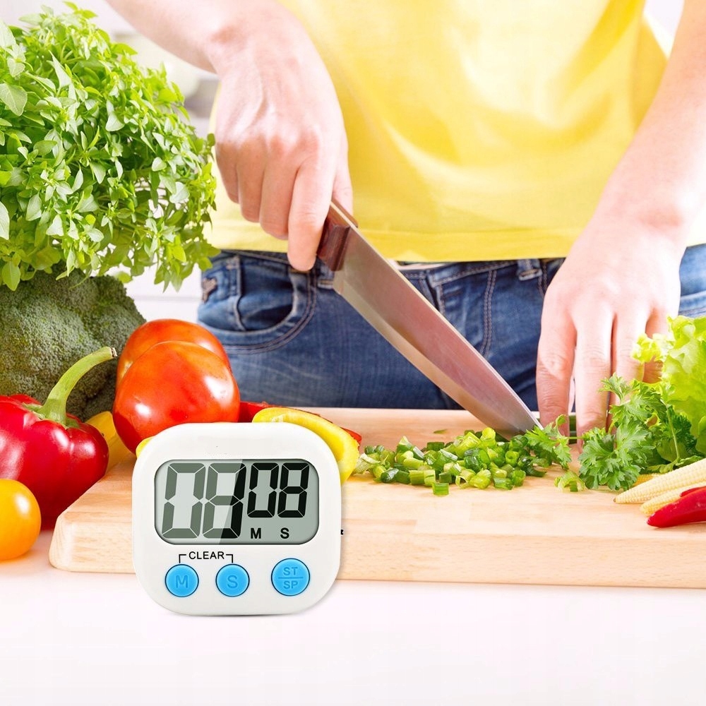 MINUTNIK CYFROWY TIMER STOPER LCD MAGNES JS-118 n Kolor niebieski