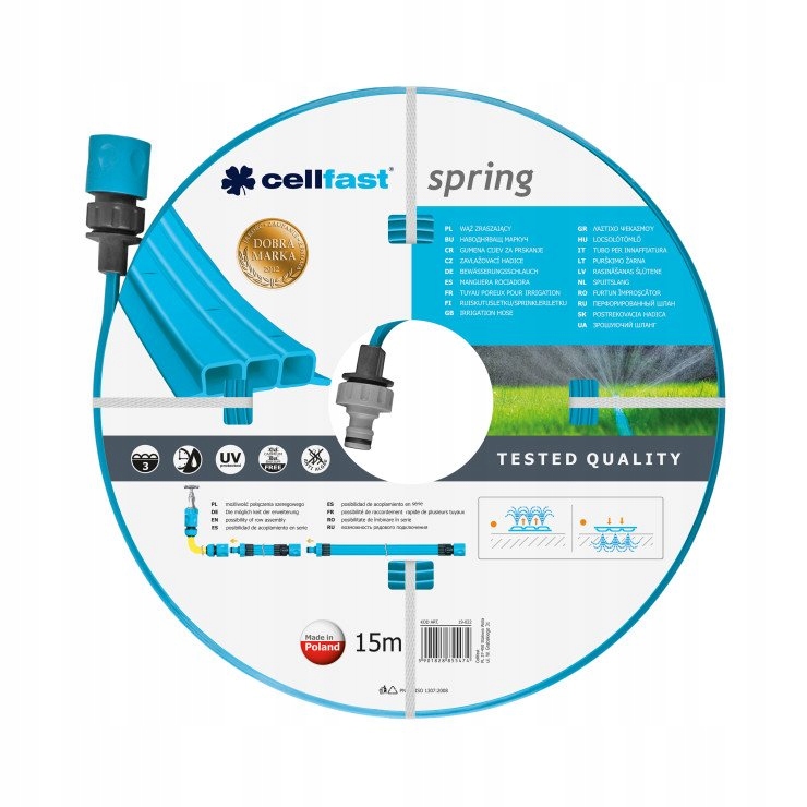 

Wąż ogrodowy zraszający 15m Cellfast Spring 19-022