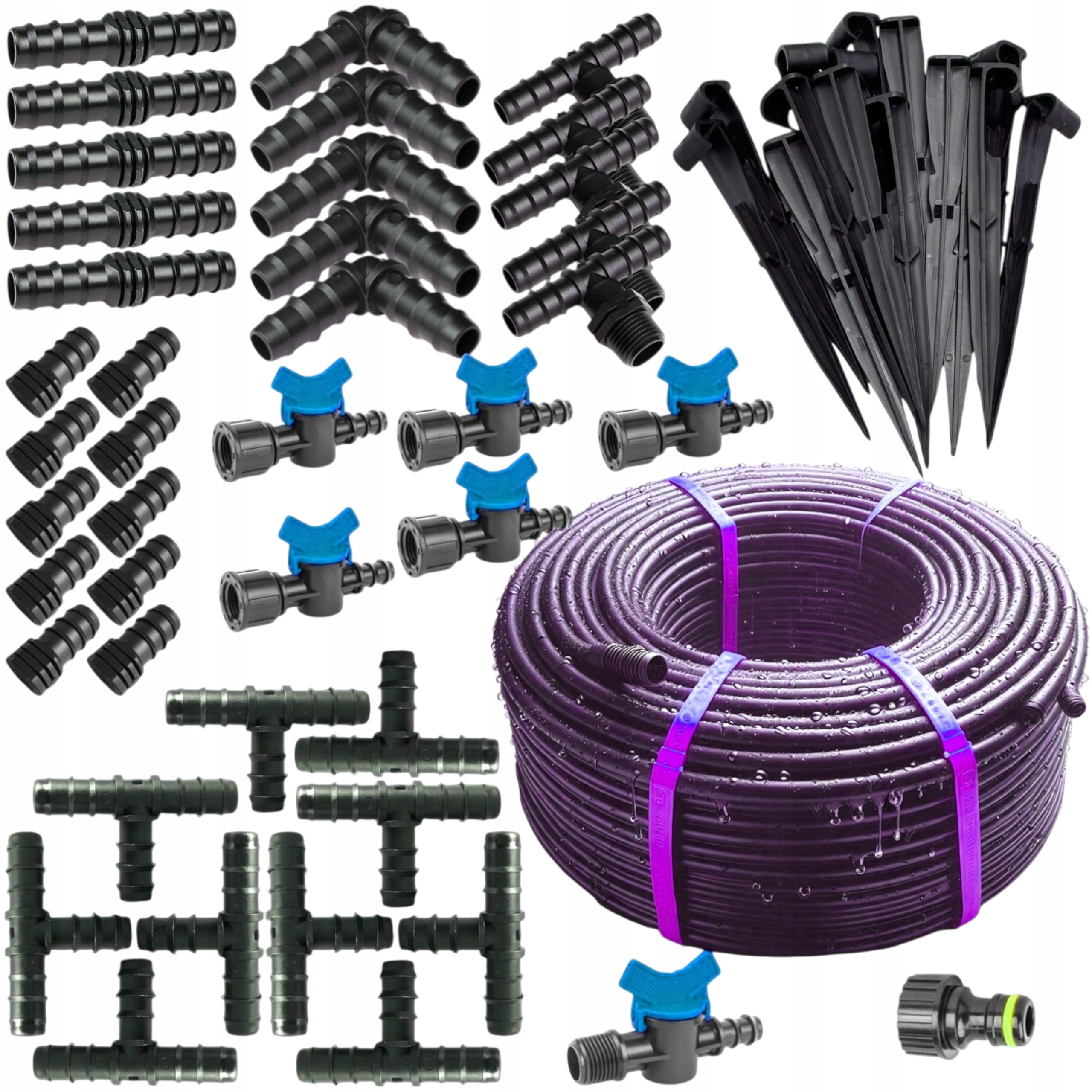 Premium Linia Kroplująca 100m Nawodnienie Kroplekowe Wąż Pocący SET2 20