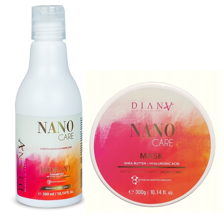 Diana Nano Care Zestaw Szampon 300ml. Maska300g. po Nanoplastii Bioplasti