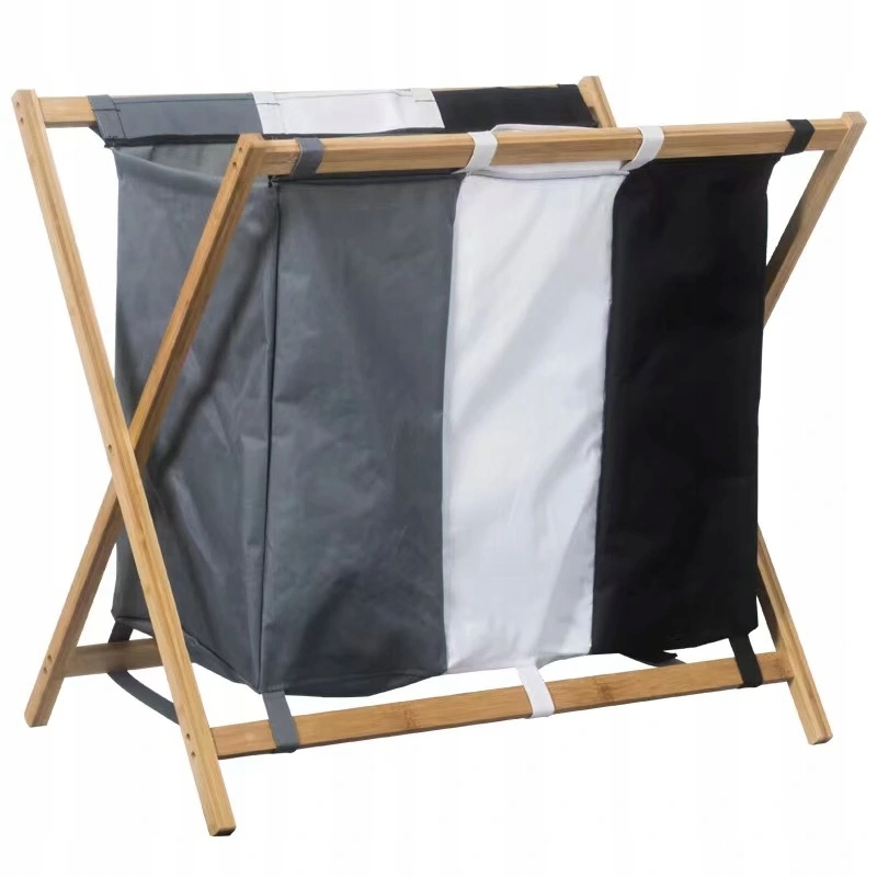 Tříbarevný látkový koš na prádlo Cadora