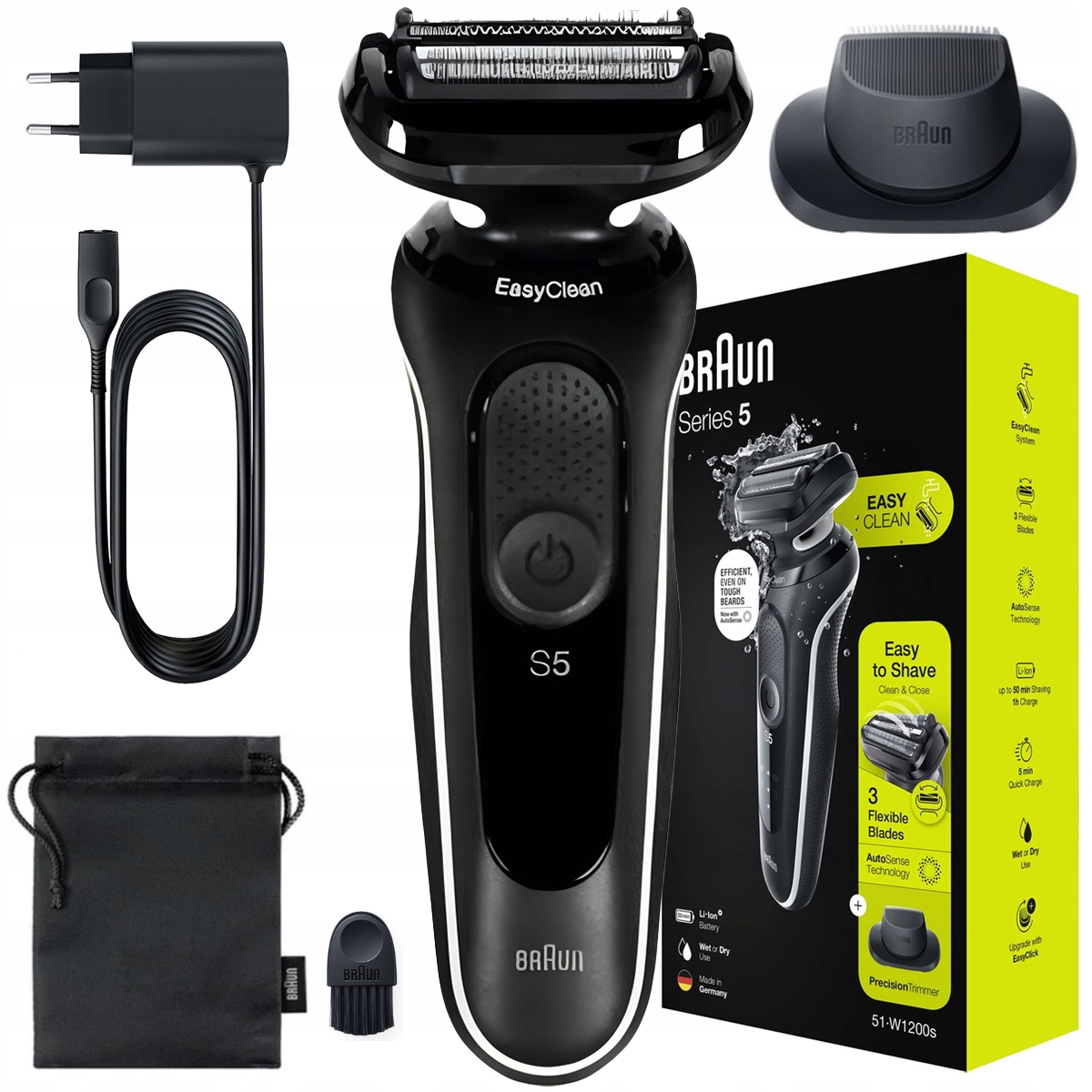 Golarka męska Braun Series 5 51-W1200s Trymer do brody Wet&Dry