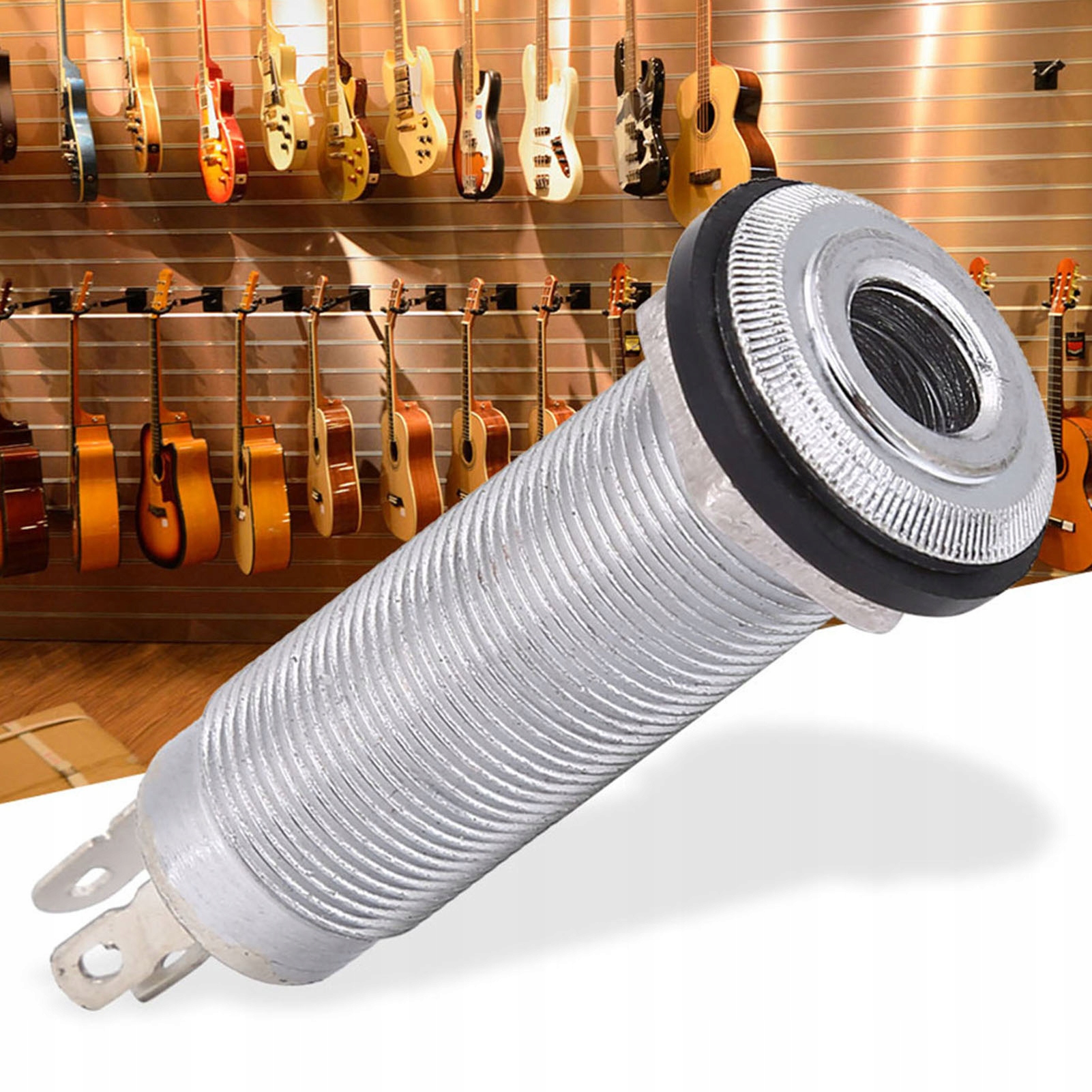 GNIAZDO JACK 1/4 CALA GITAROWE SREBRNE Kod producenta 785612390304