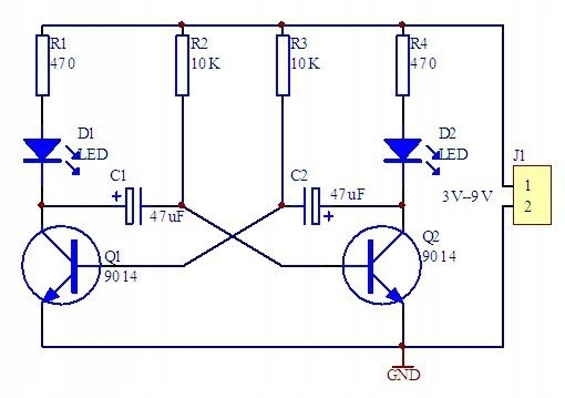 Mrugające diody Led czerwone nauka lutowania Producent Inna