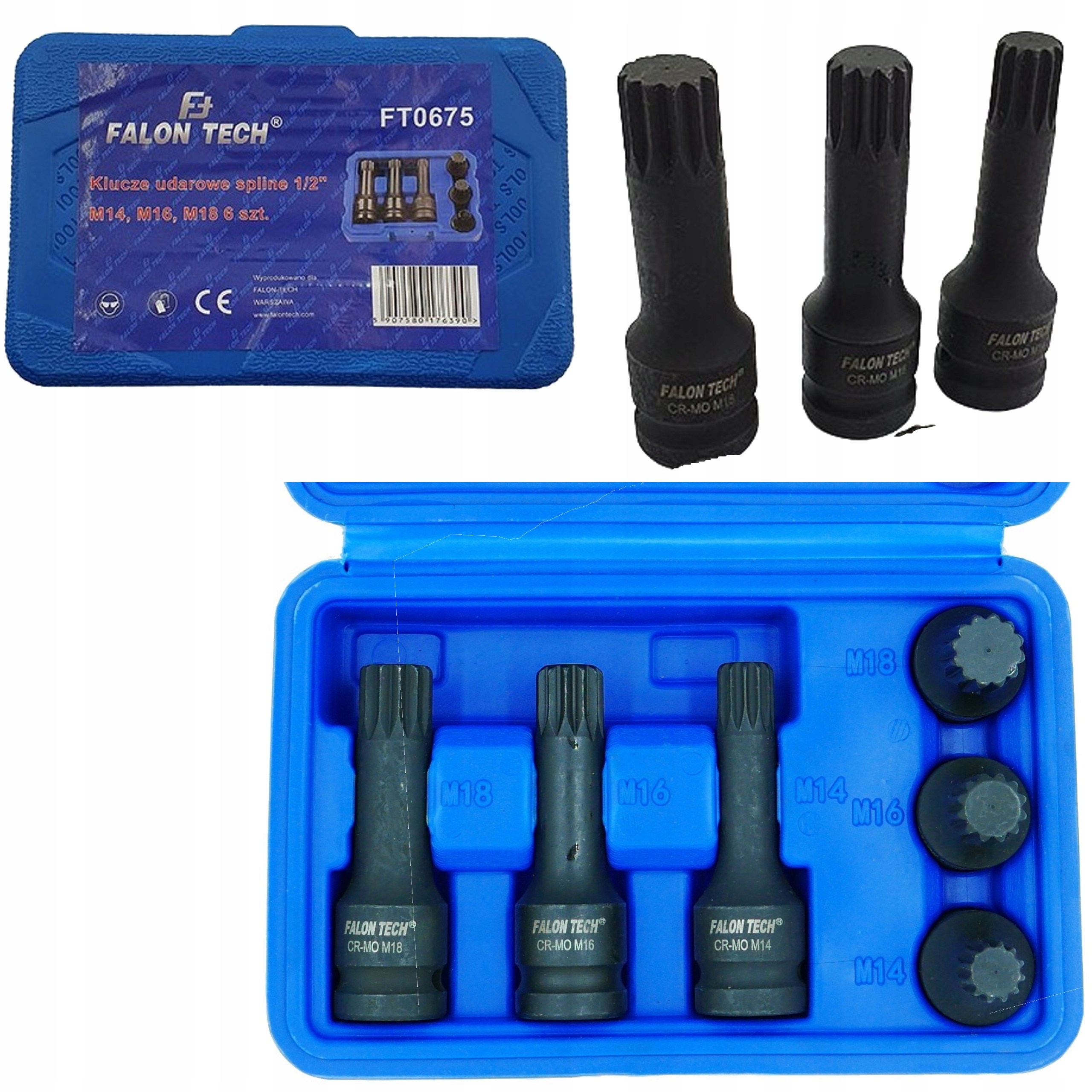 Zestaw Klucze Udarowe Spline M14 M16 M18 Zawieszenia Vw Vag, Golf, Sharan,
