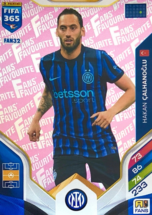 Fifa 365 2026 Fans Favourite FAN32 Hakan Calhanoglu Inter Pink Parallel