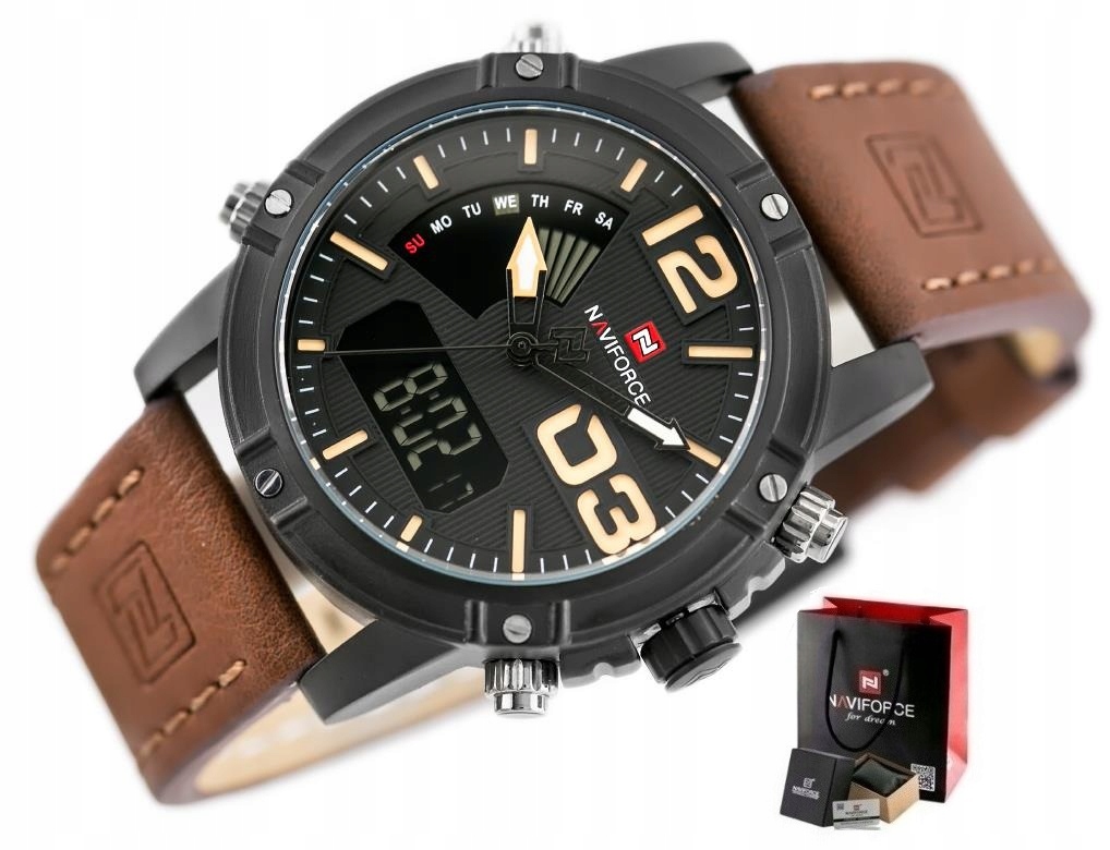 

Zegarek Męski Naviforce stoper data +box +grawer