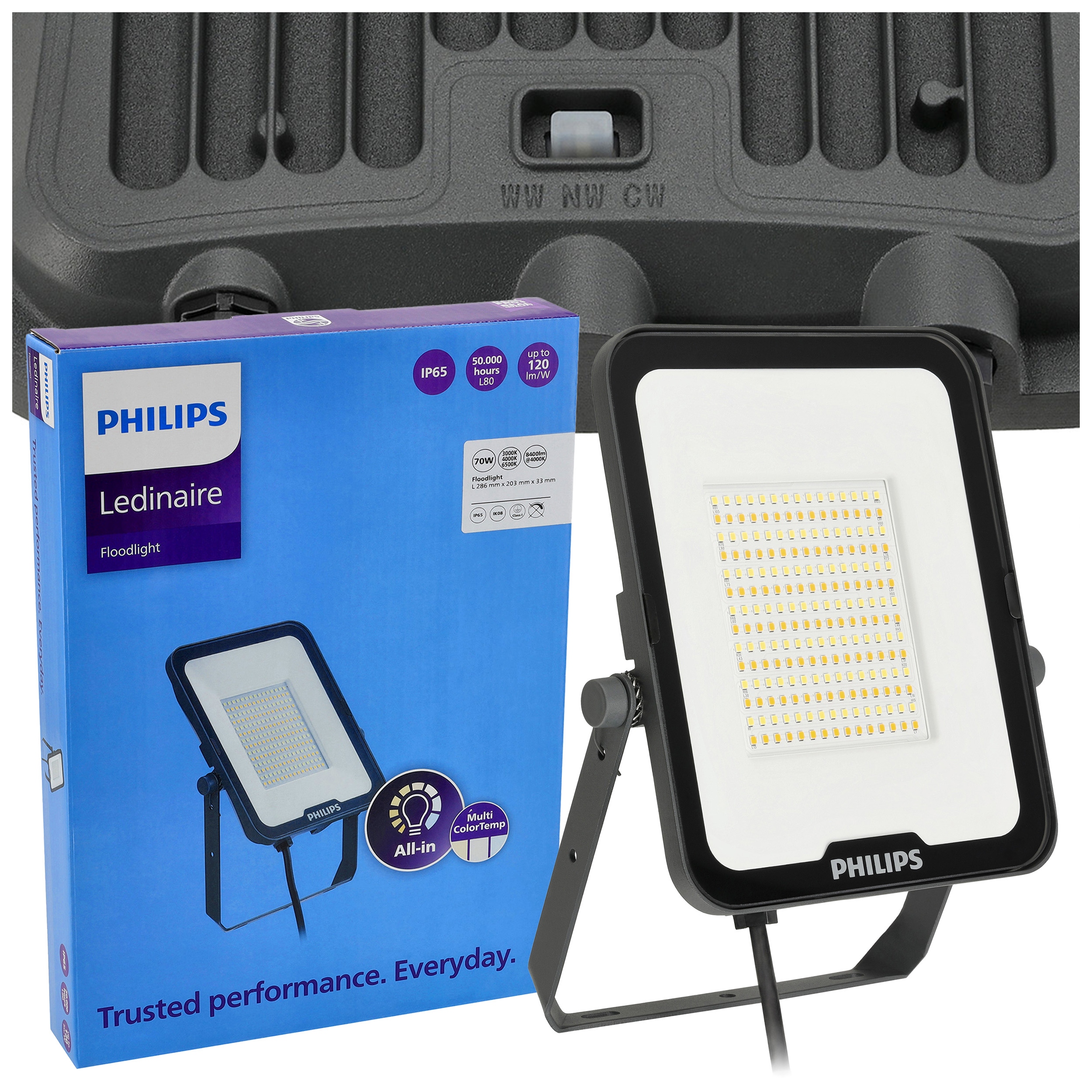Halogenový reflektor Led reflektor Philips 70W 8400lm Venkovní 3 barvy Cct