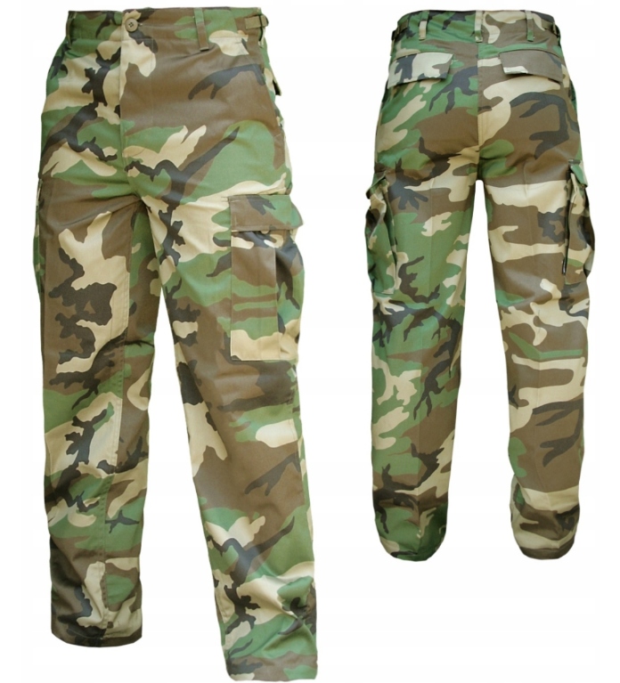 Vojenské taktické kalhoty Kapsáče Maskáčový Mil-Tec Us Ranger Bdu Woodland Vel. L