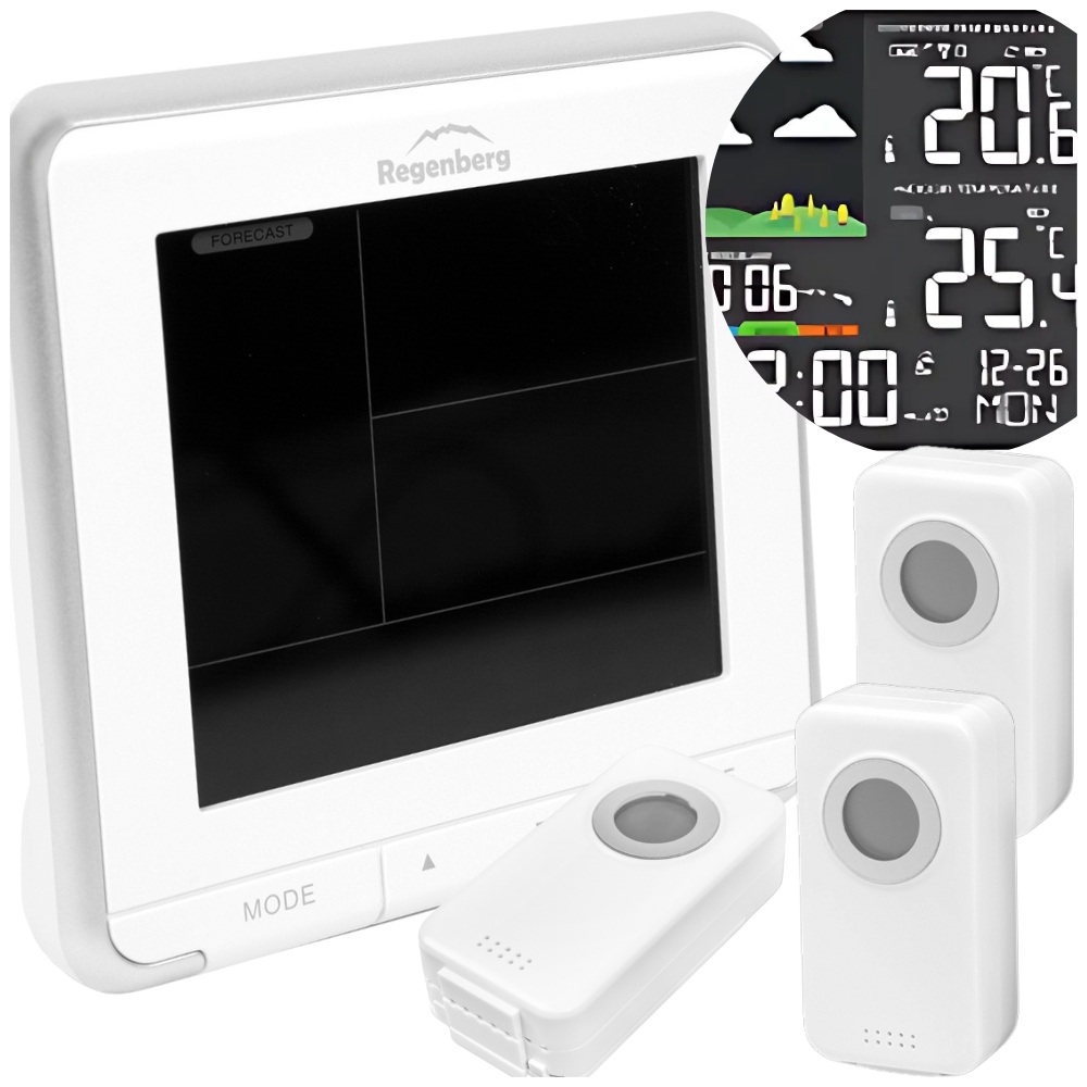 Meteostanice Teploměr Budík Senzory Meteorologická Stanice Bezdrátová