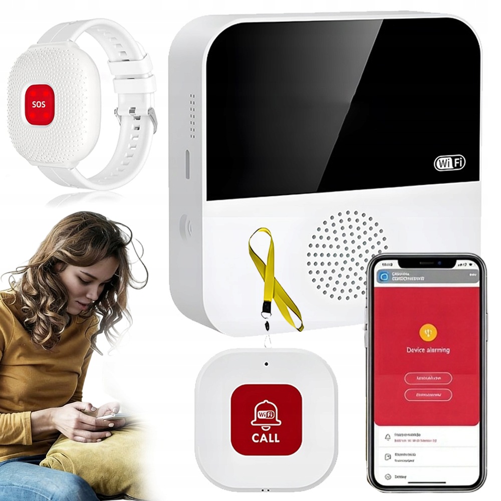 Systém Omáčky Wifi Náramek Pro Seniory Vzdálené Monitorování Aplikace Péče