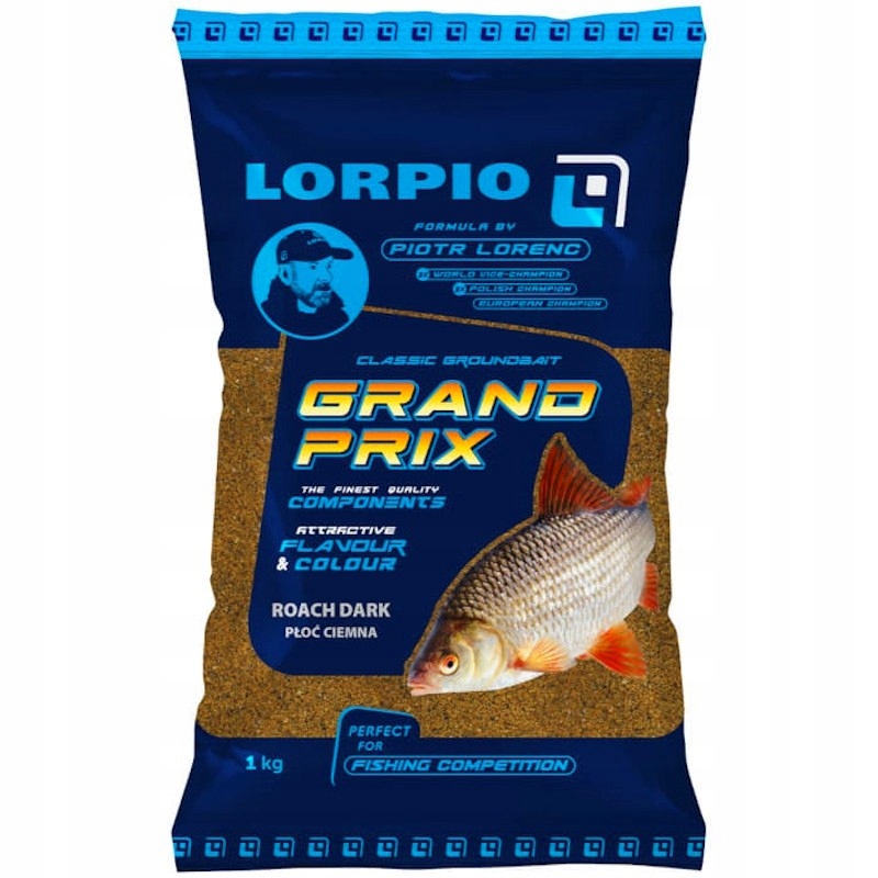 Zanęta Zawodnicza Lorpio Grand Prix Roach Black 1kg Płoć Czarna Zimna Woda