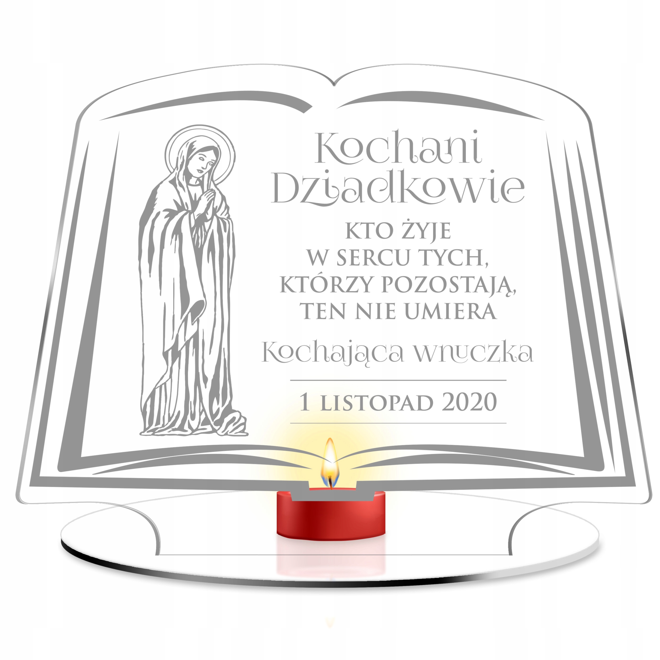 

Podstawka statuetka na grób nagrobek Dedykacja