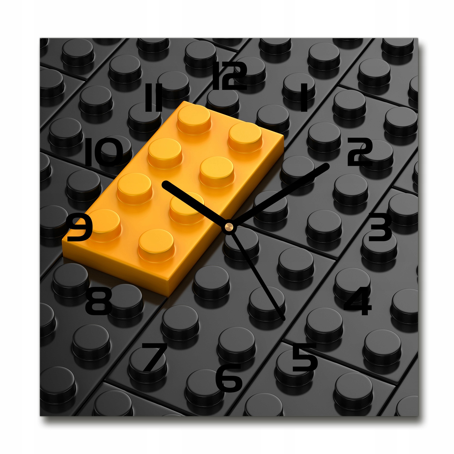 

Nowoczesny wiszący zegar szklany Klocki lego 30x30