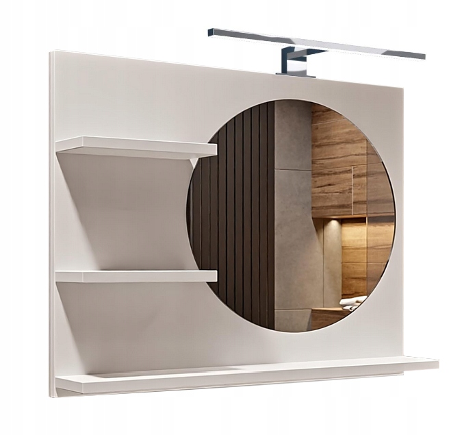 Zrcadlo s policemi a Led osvětlením Better Home, 60 x 50 x 12 cm