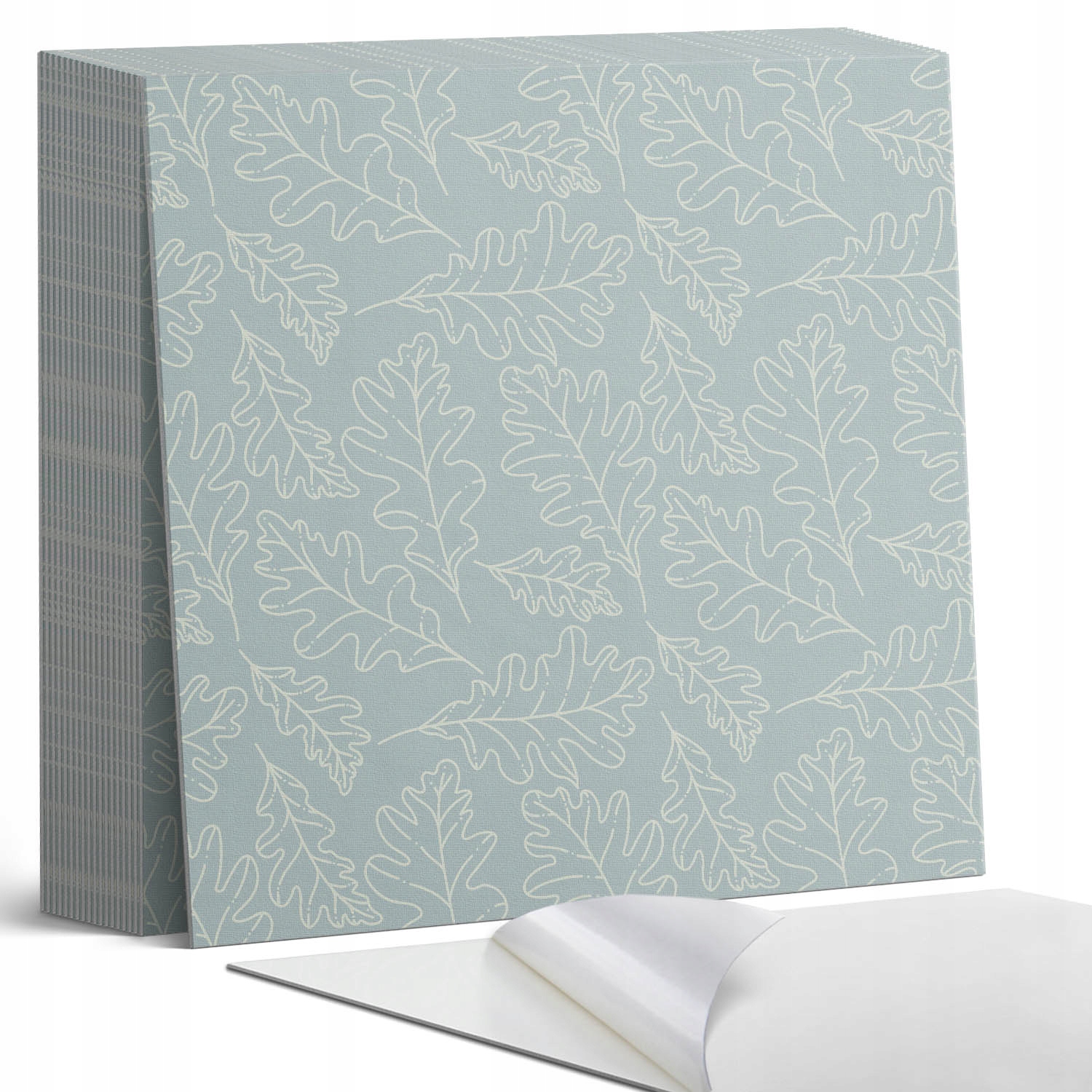Sada Pvc vinylových dlaždic s motivem listů na světlém pozadí 20 x 20 x 20 cm
