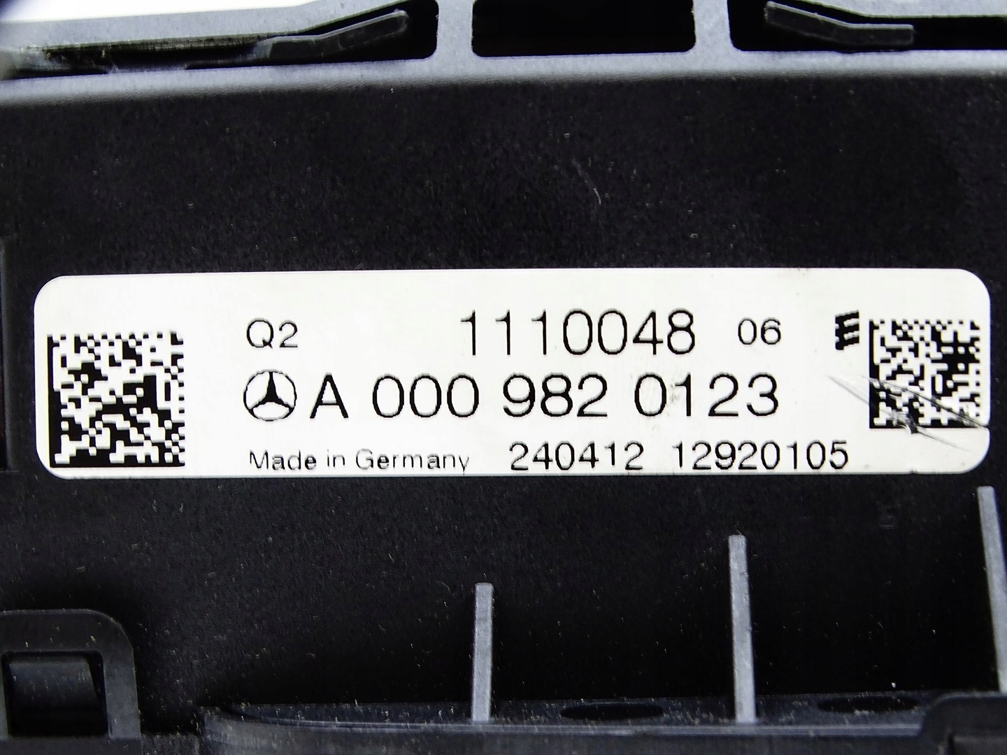 fuse relay module START STOP MERCEDES ML GLE W166 A0009820123