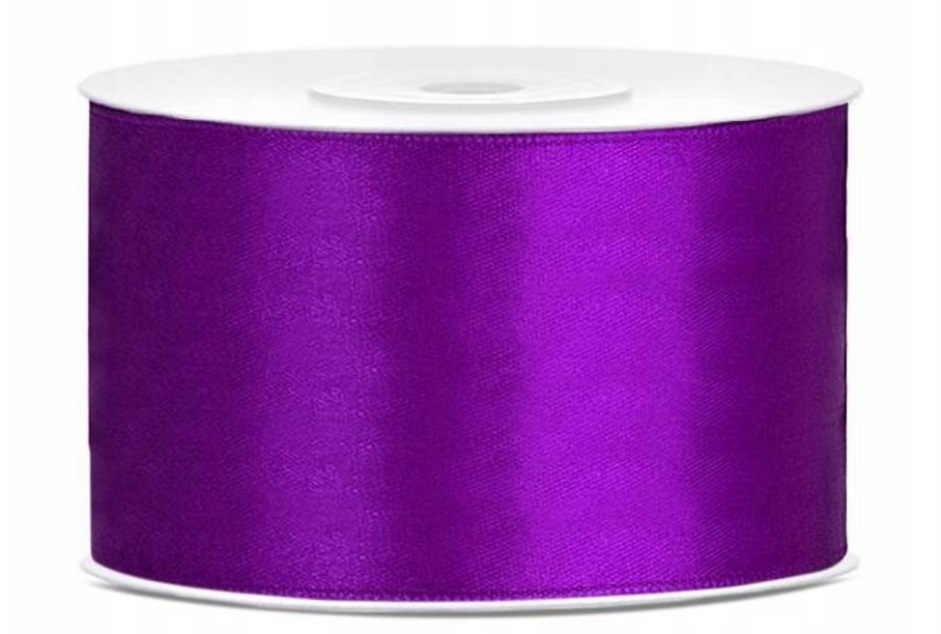 Wstążka tasiemka satynowa Purpurowa Fioletowa 38 mm X 25mm Titanum