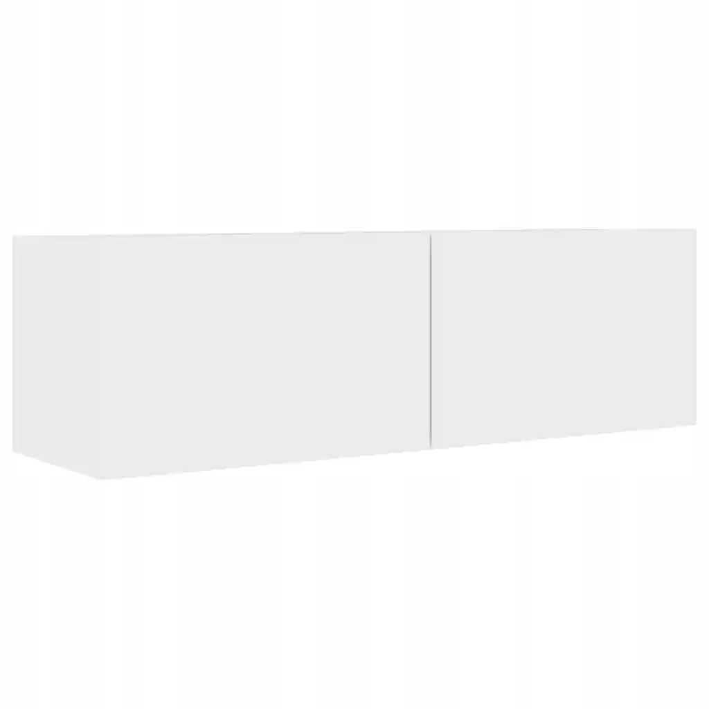 Szafka RTV ścienna z otwieranymi drzwiczkami, biała, 100x30x30 cm