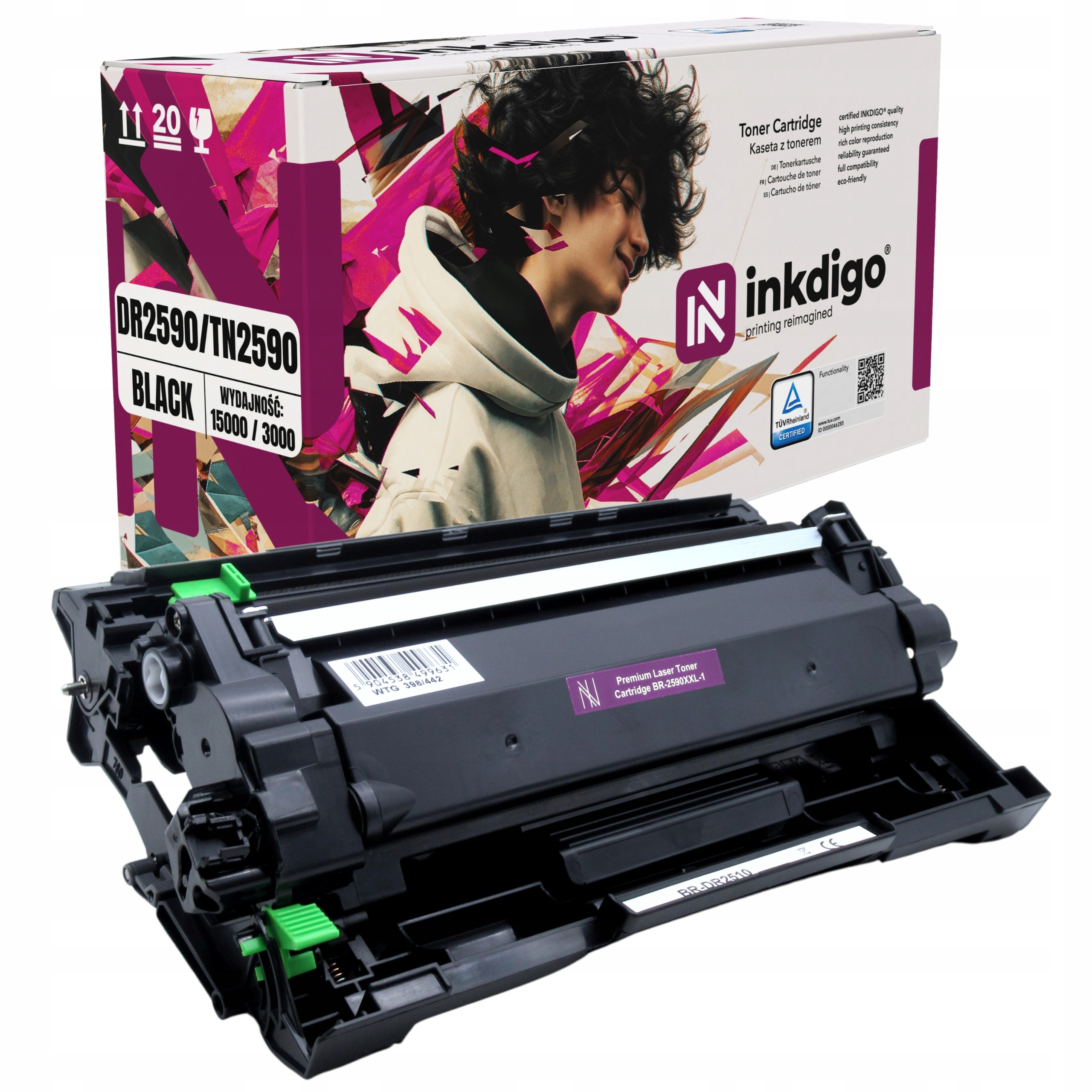 Zestaw Toner Bęben Do Brother Hl L2442DW DCP-L2622DW Dcp L2622DW