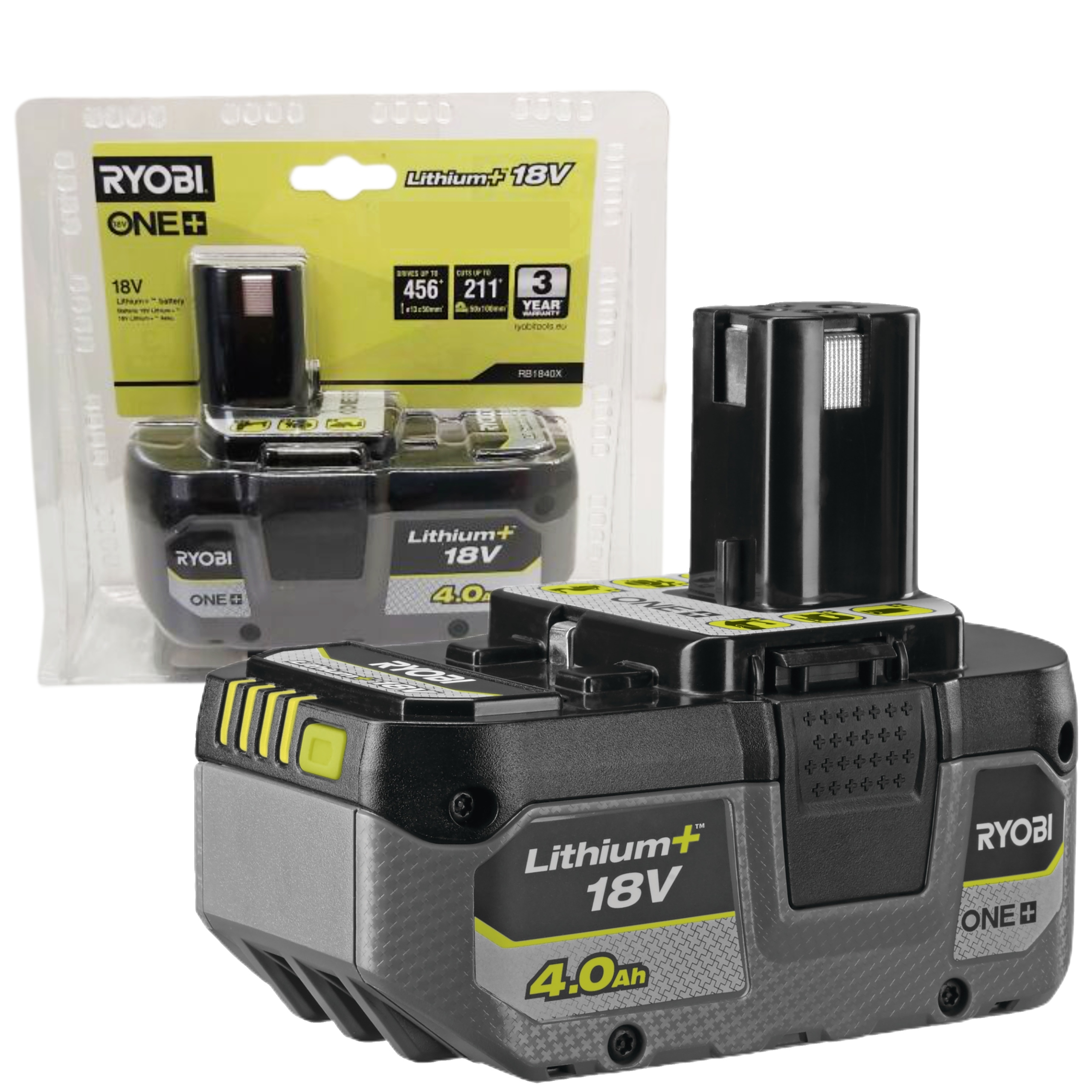 Ryobi Akumulátor Baterie 18V System One+ S Kapacitou 4,0AH RB1840X