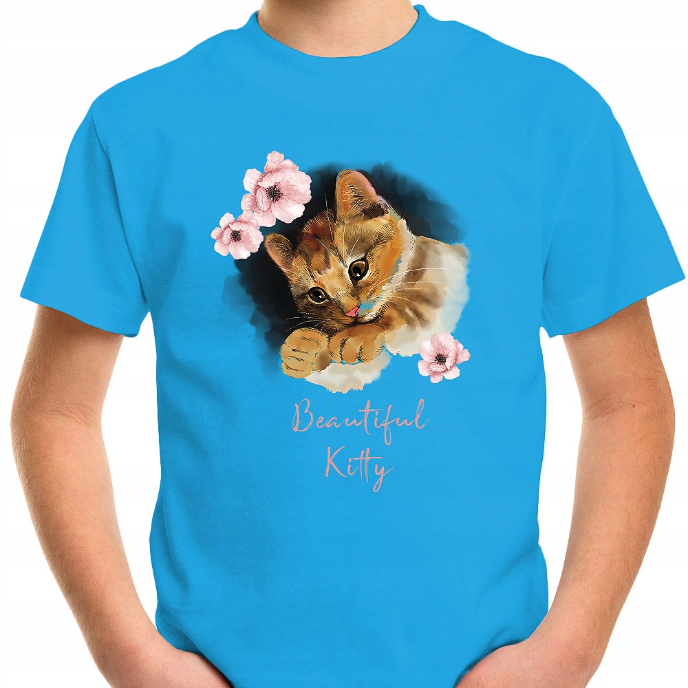 T-SHIRT KOSZULKA DLA DZIECKA KOTY KOTKI 152 SUPER JAKOŚĆ