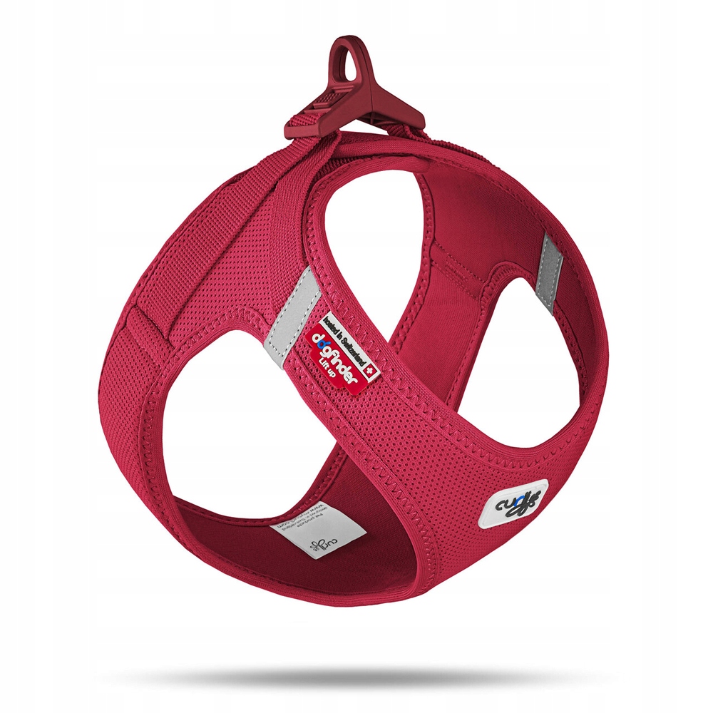 Levně Curli Postroj pro psy se sponou Air-Mesh Red 3XS, 1,5-3 kg