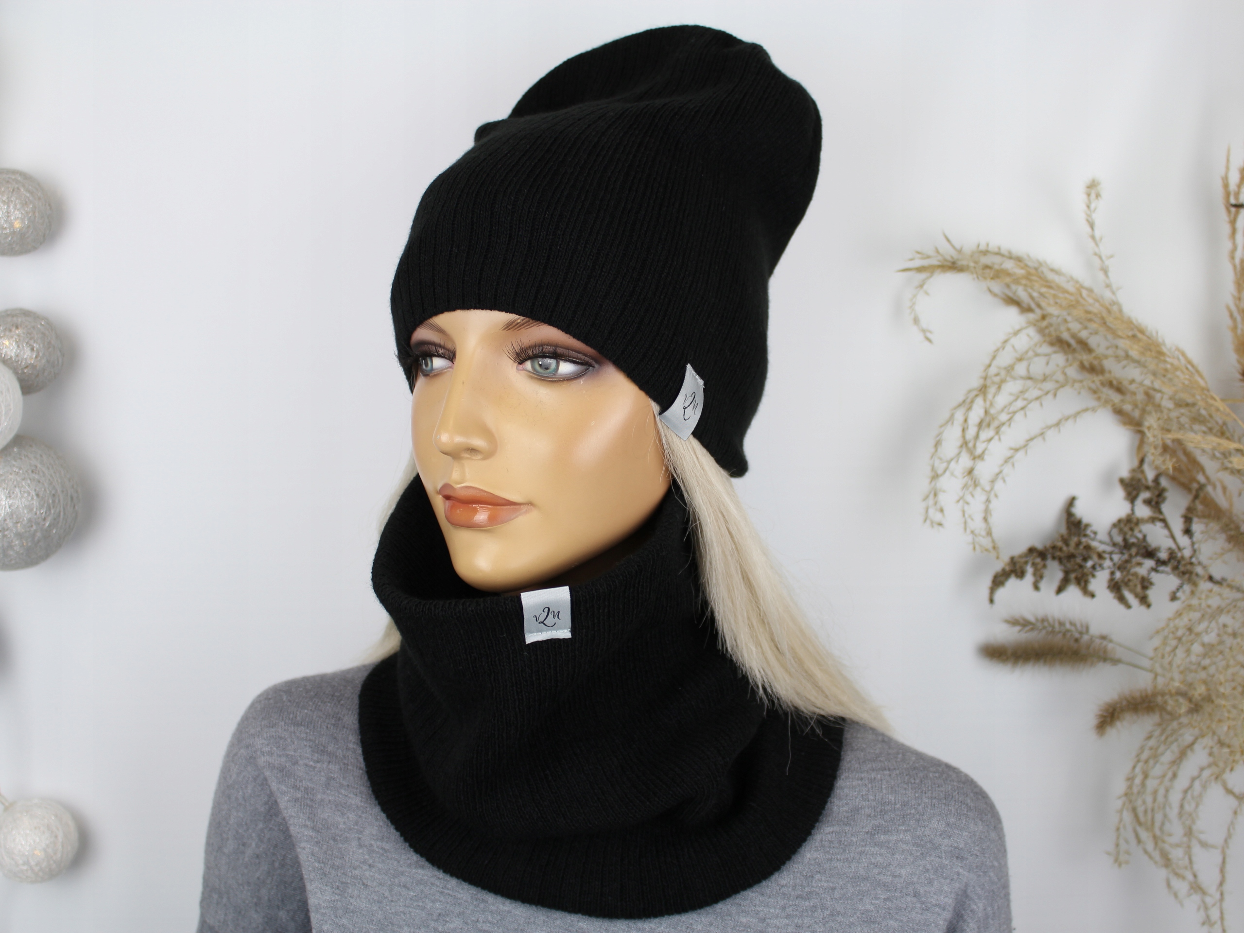 KOMPLET DAMSKI CZAPKA DAMSKA + KOMIN SZALIK CHUSTA Płeć kobieta