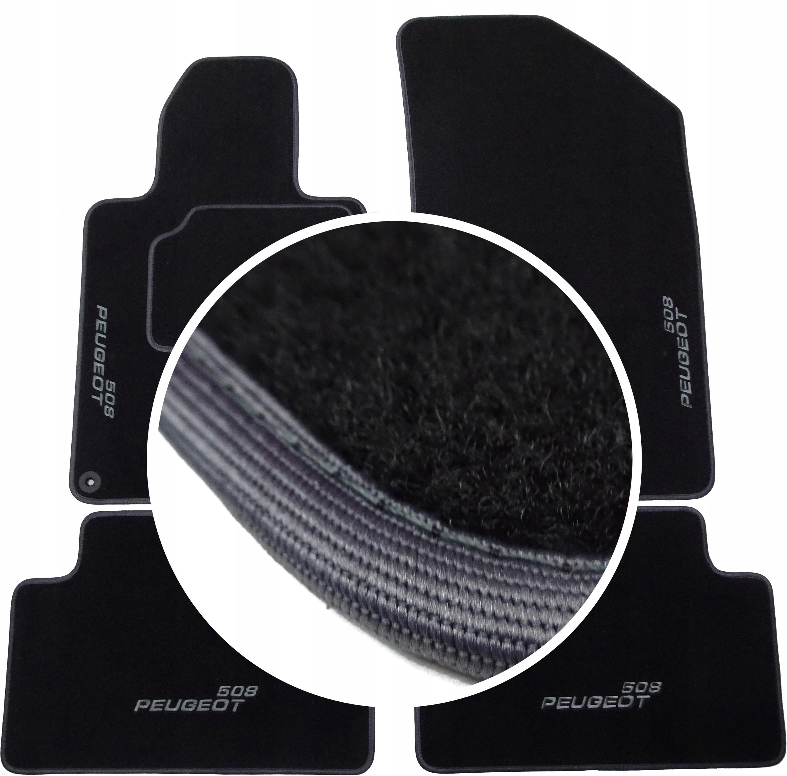 PEUGEOT 508 2010-2018r килимки CLASSIC + вишивка CH4